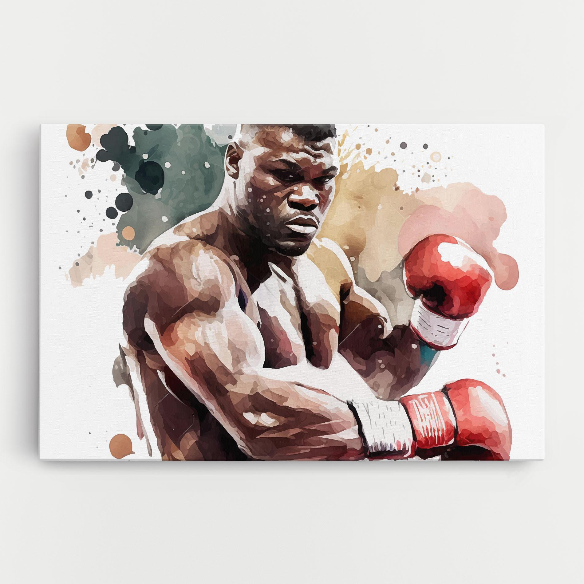 Картина на платно Boxing Cream Green mockup 0