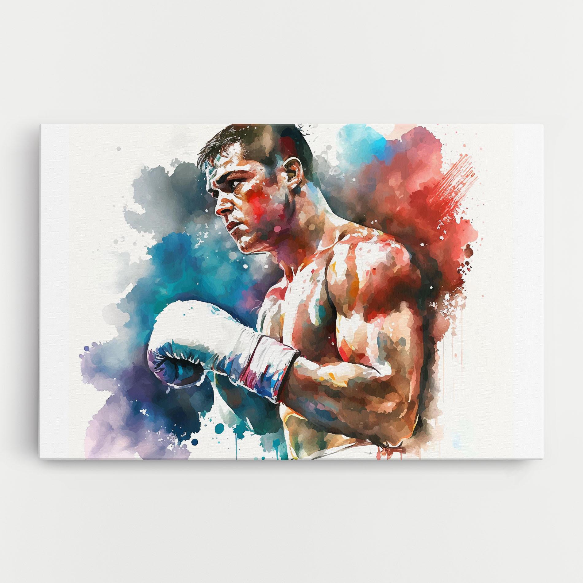 Картина на платно Boxing Red Blue mockup 0