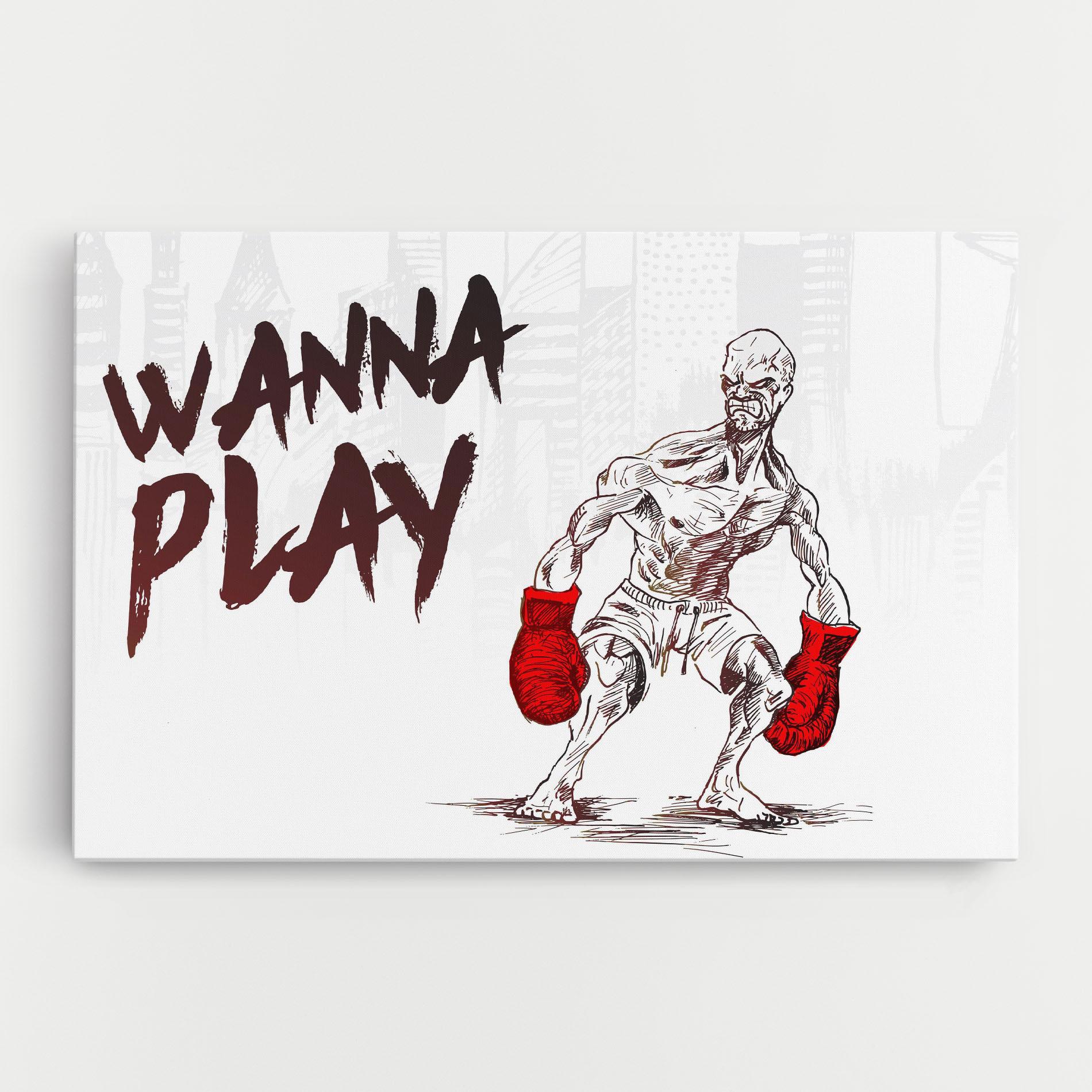Картина на платно Wanna Play Box mockup 0
