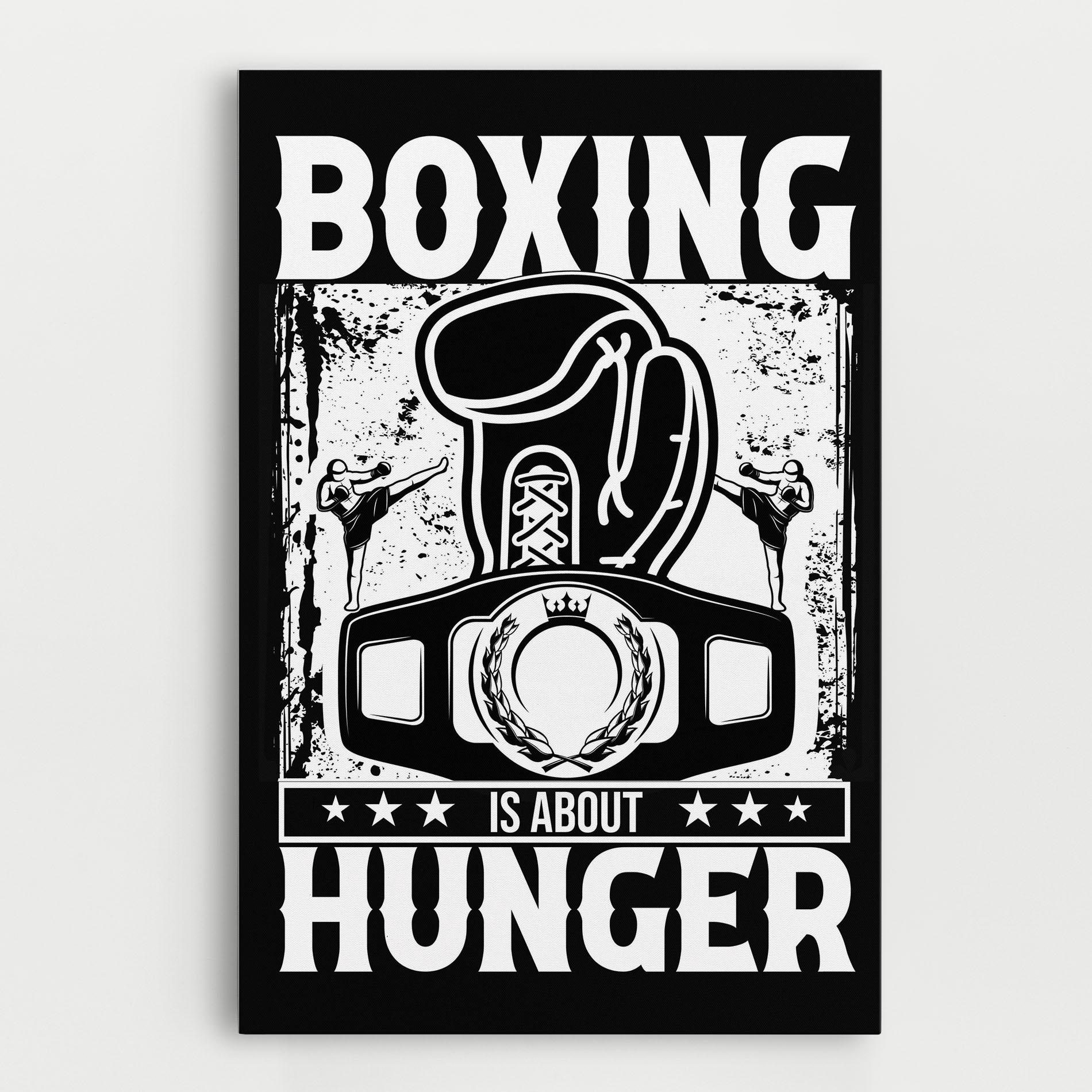 Картина на платно Boxing Hunger mockup 0