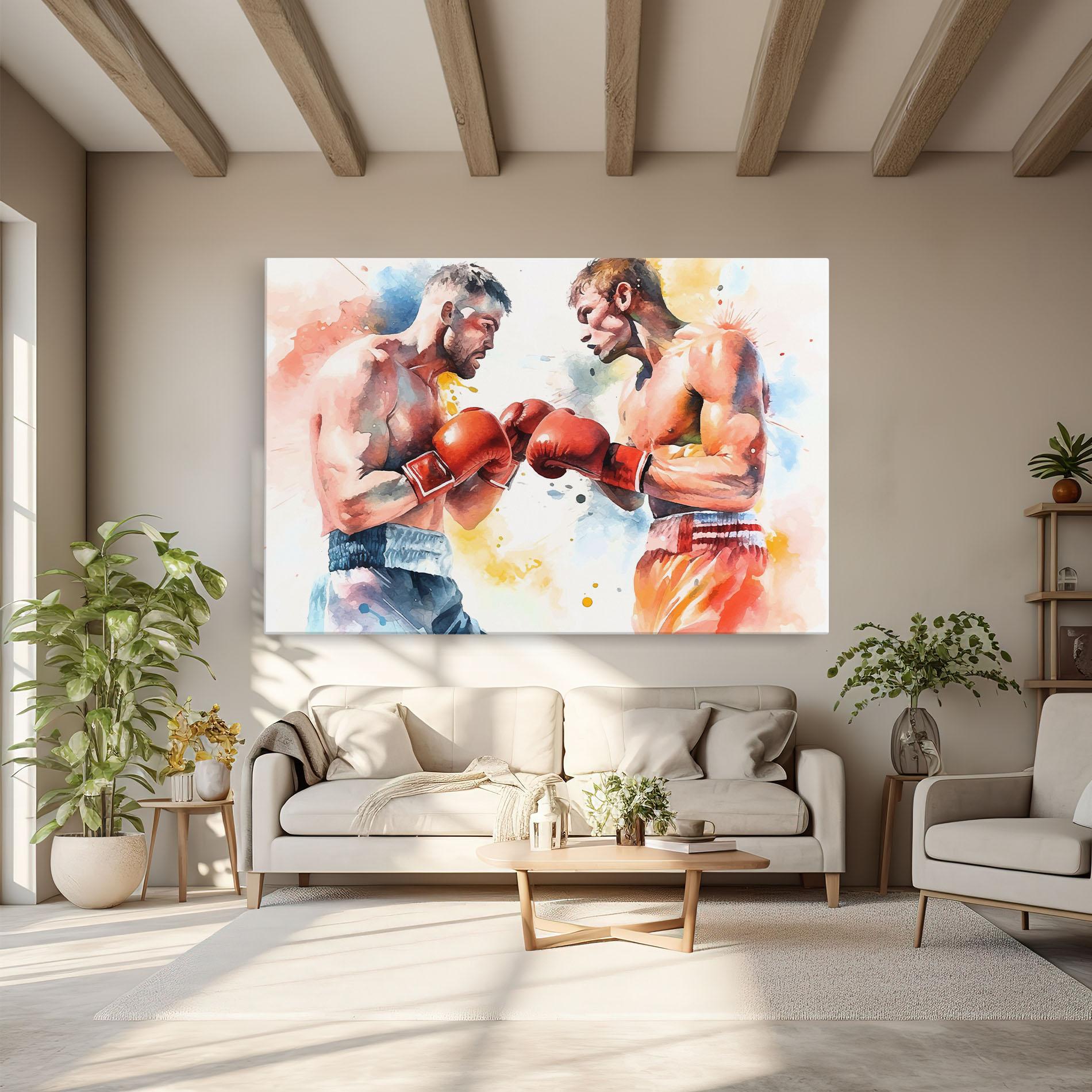 Картина на платно Boxing Match Art mockup 6