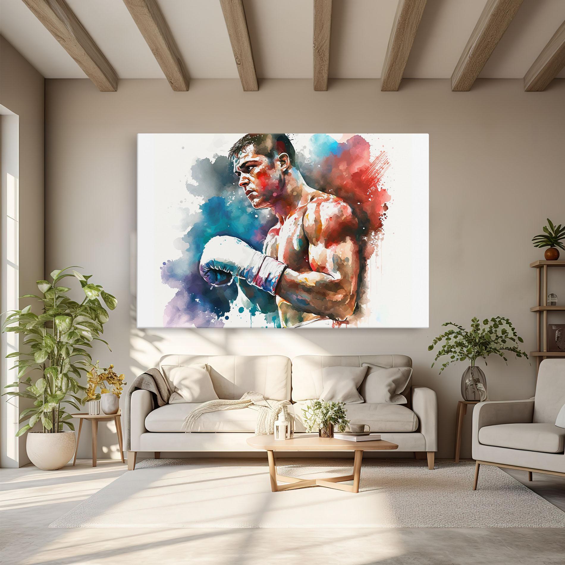 Картина на платно Boxing Red Blue mockup 6