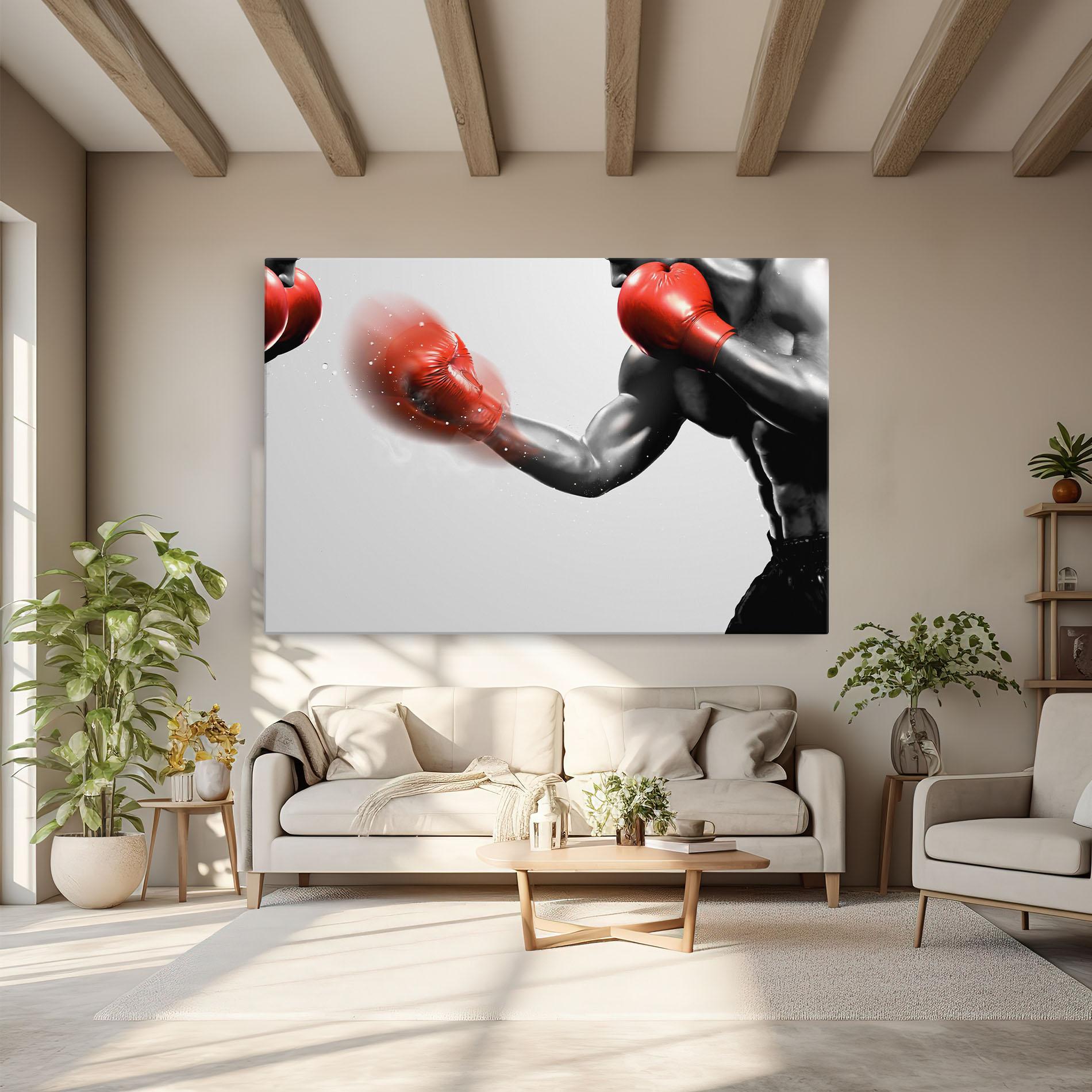 Картина на платно Red Smoke Box mockup 6