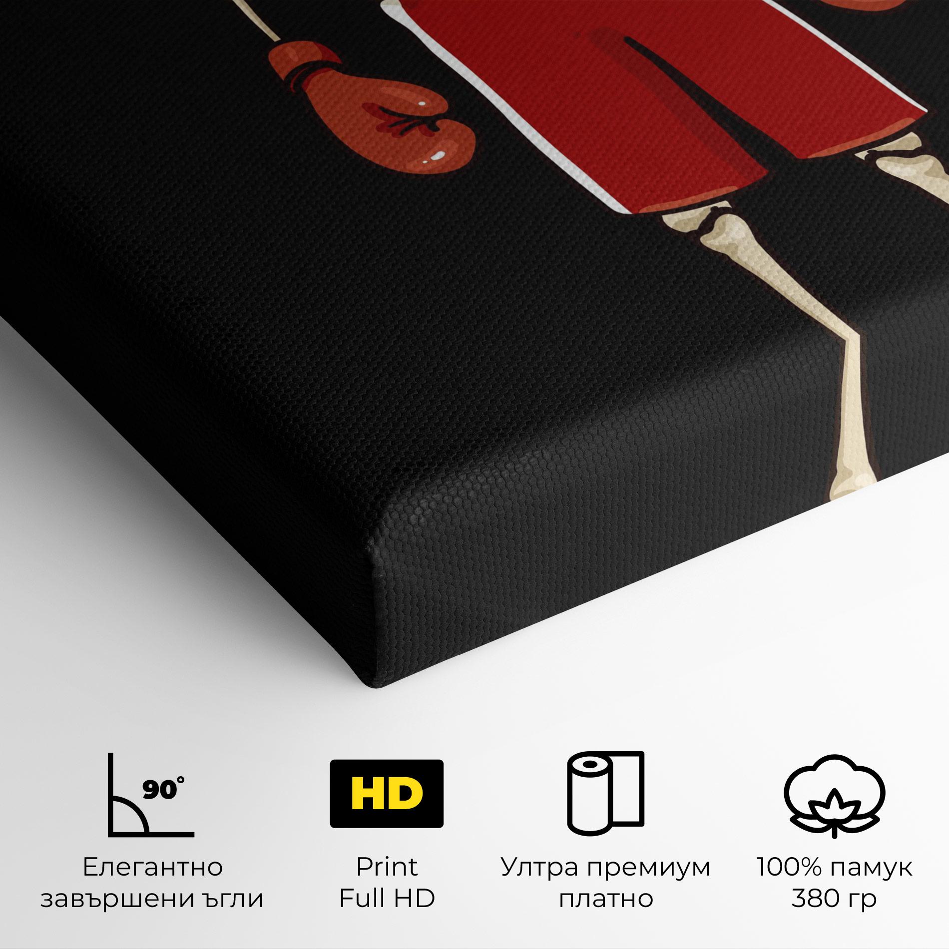 Картина на платно Bones Box mockup 4