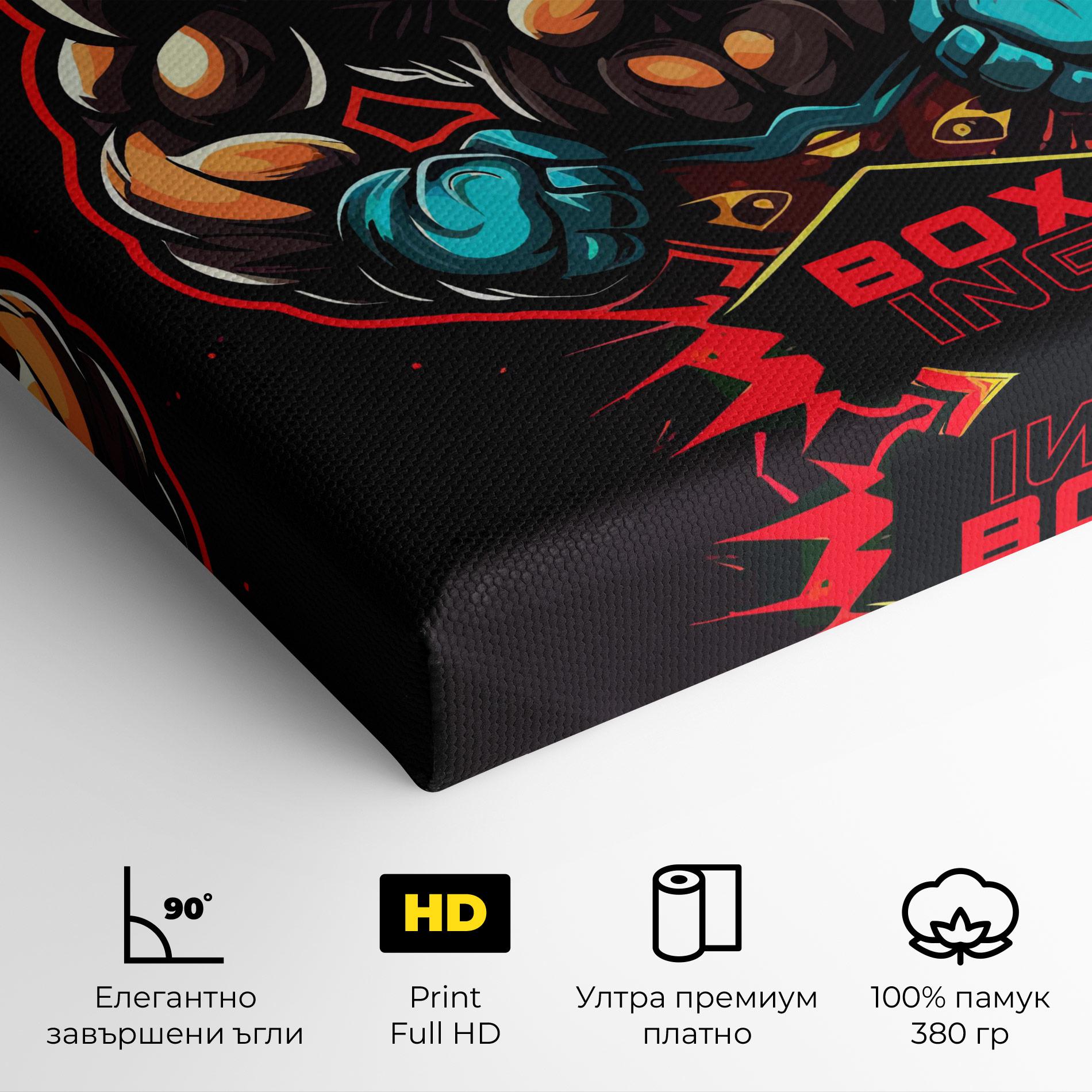 Картина на платно Light Blue Gloves mockup 4