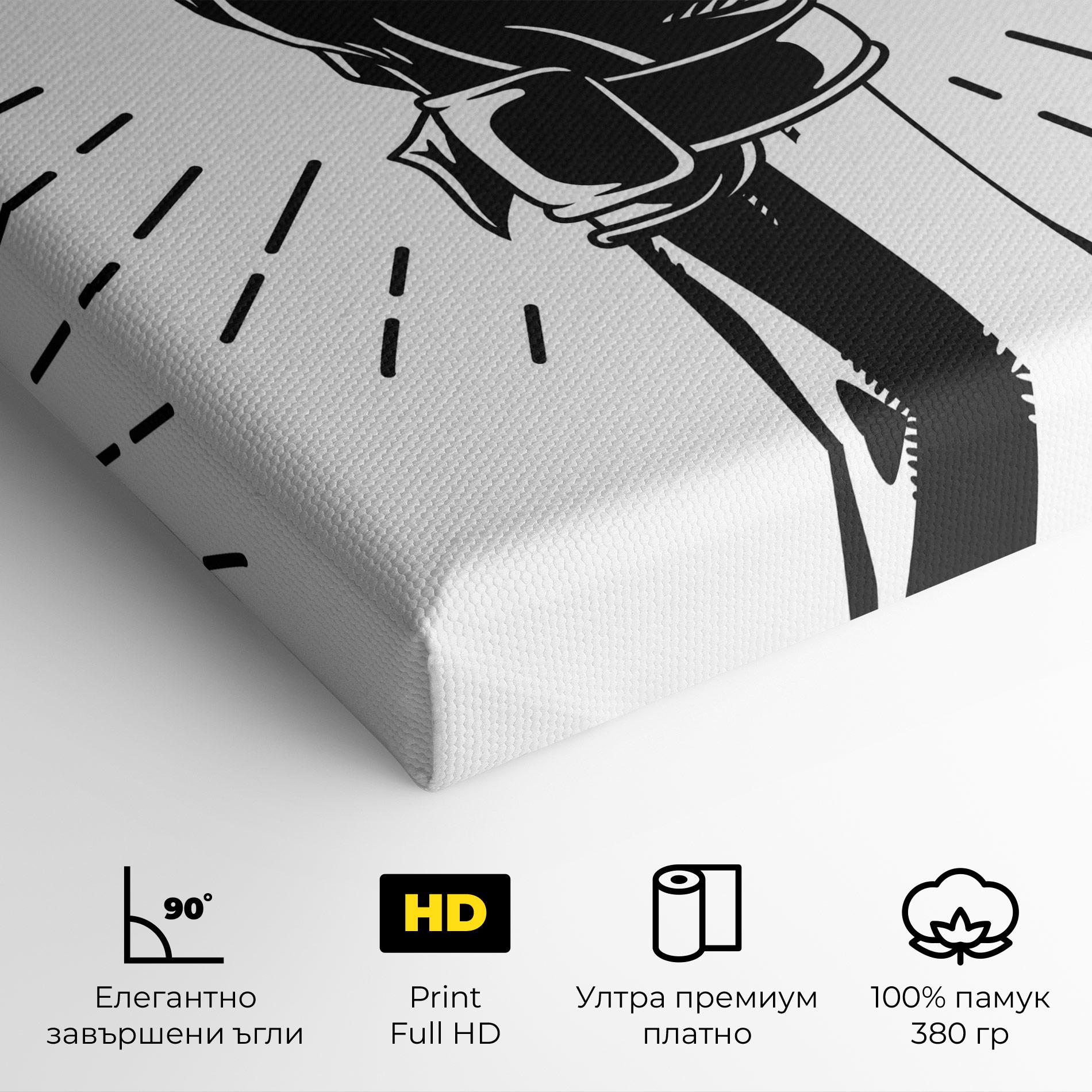 Картина на платно White Hand Boxing mockup 4