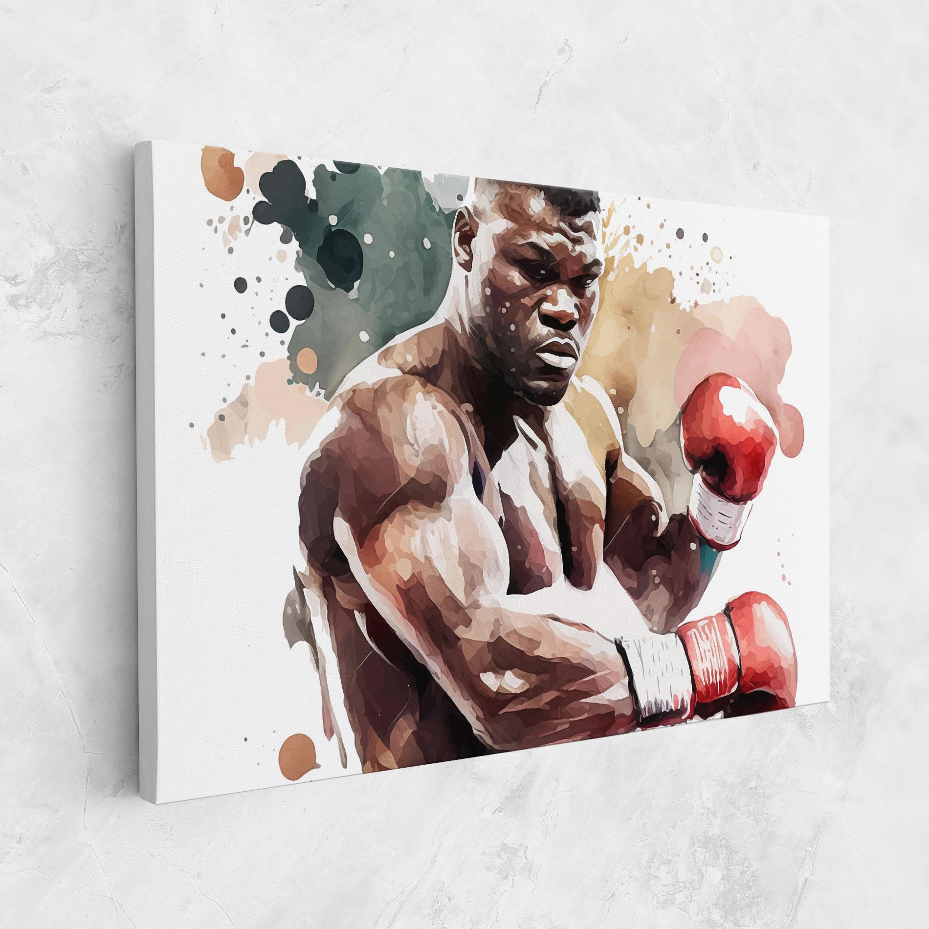Картина на платно Boxing Cream Green mockup 1