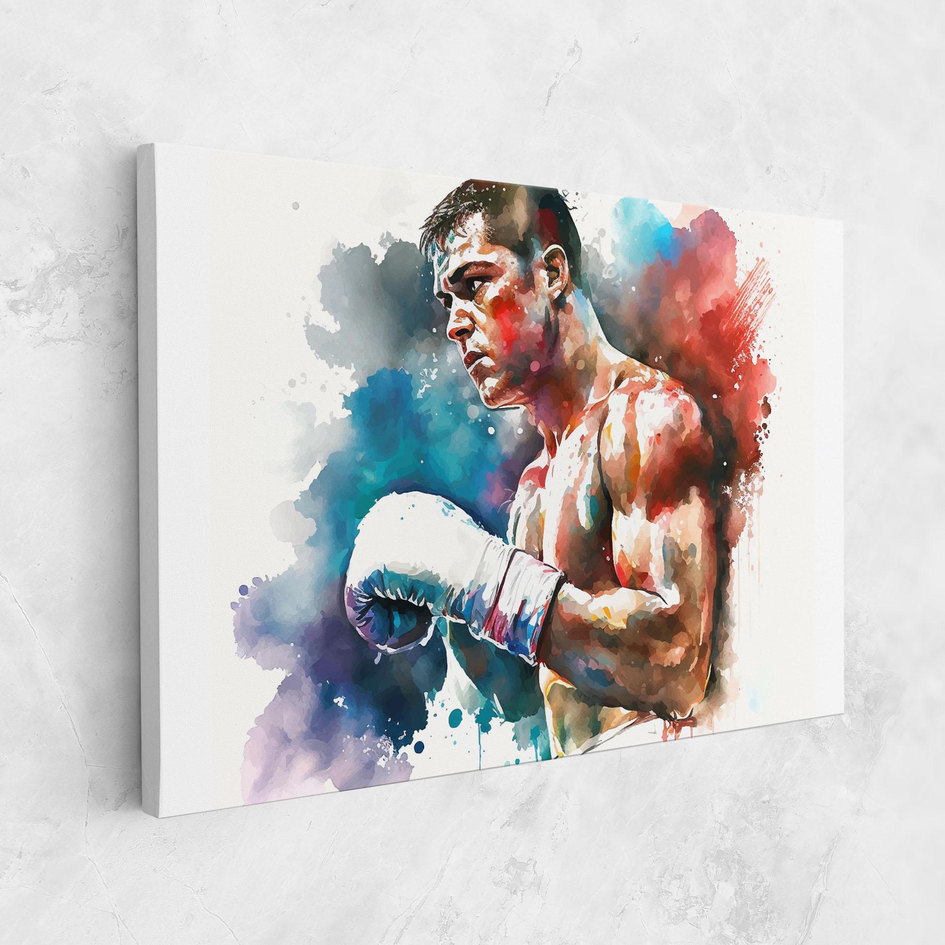 Картина на платно Boxing Red Blue mockup 1