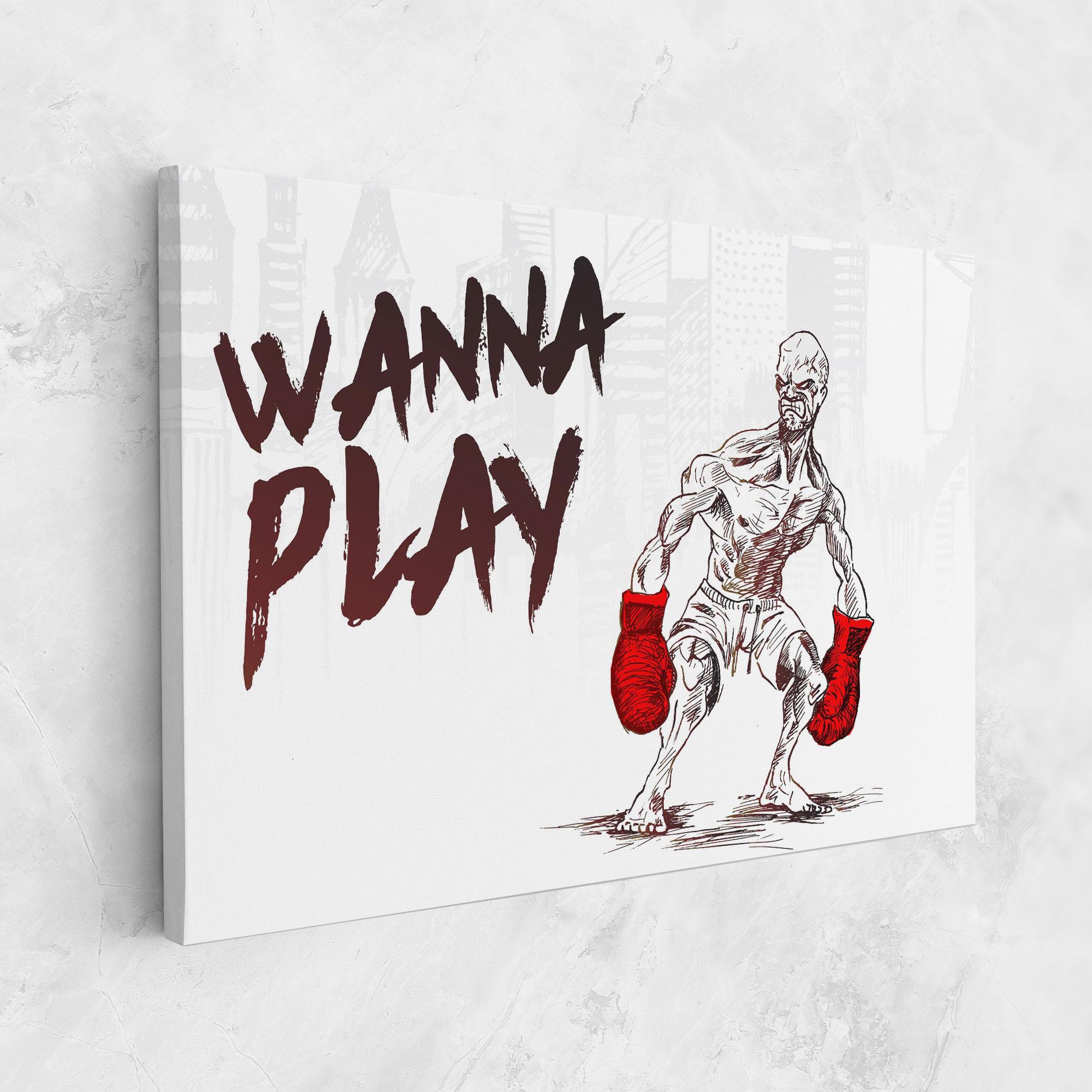 Картина на платно Wanna Play Box mockup 1