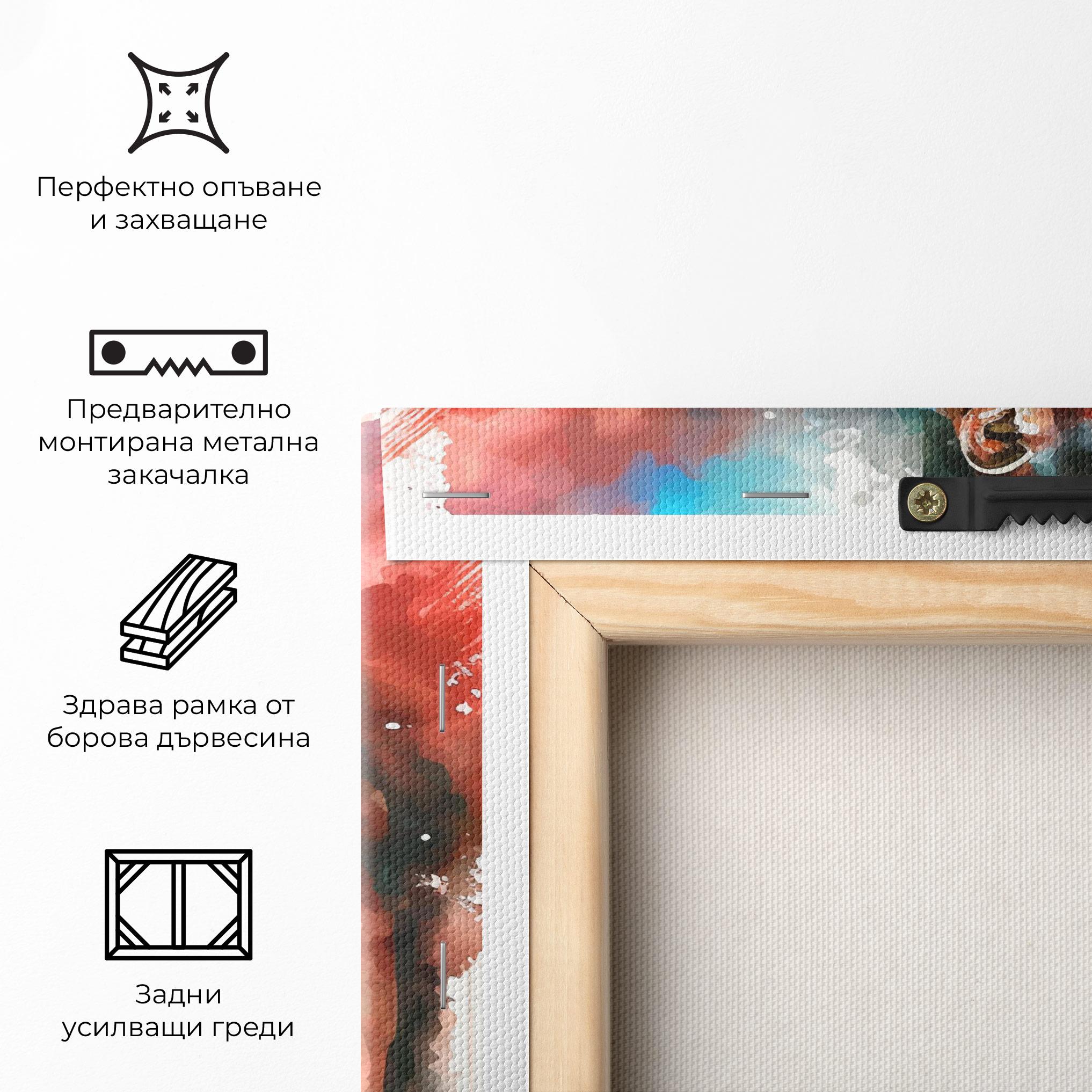 Картина на платно Boxing Red Blue mockup 5