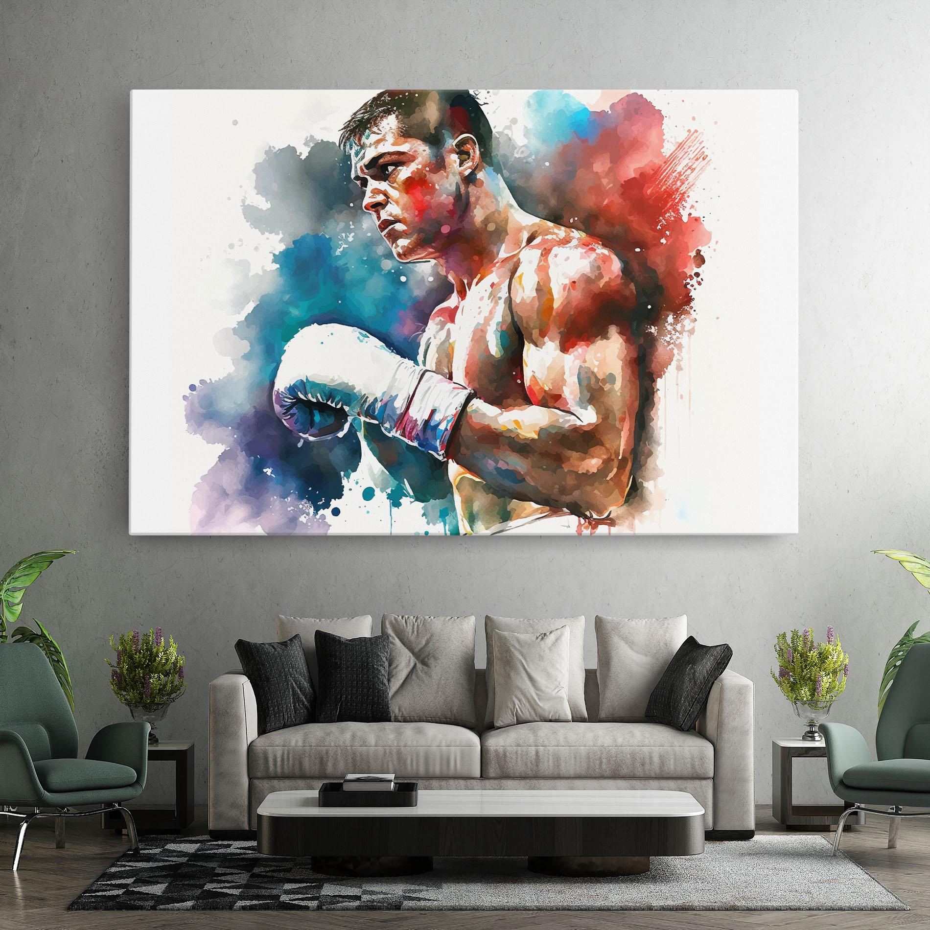 Картина на платно Boxing Red Blue mockup 7