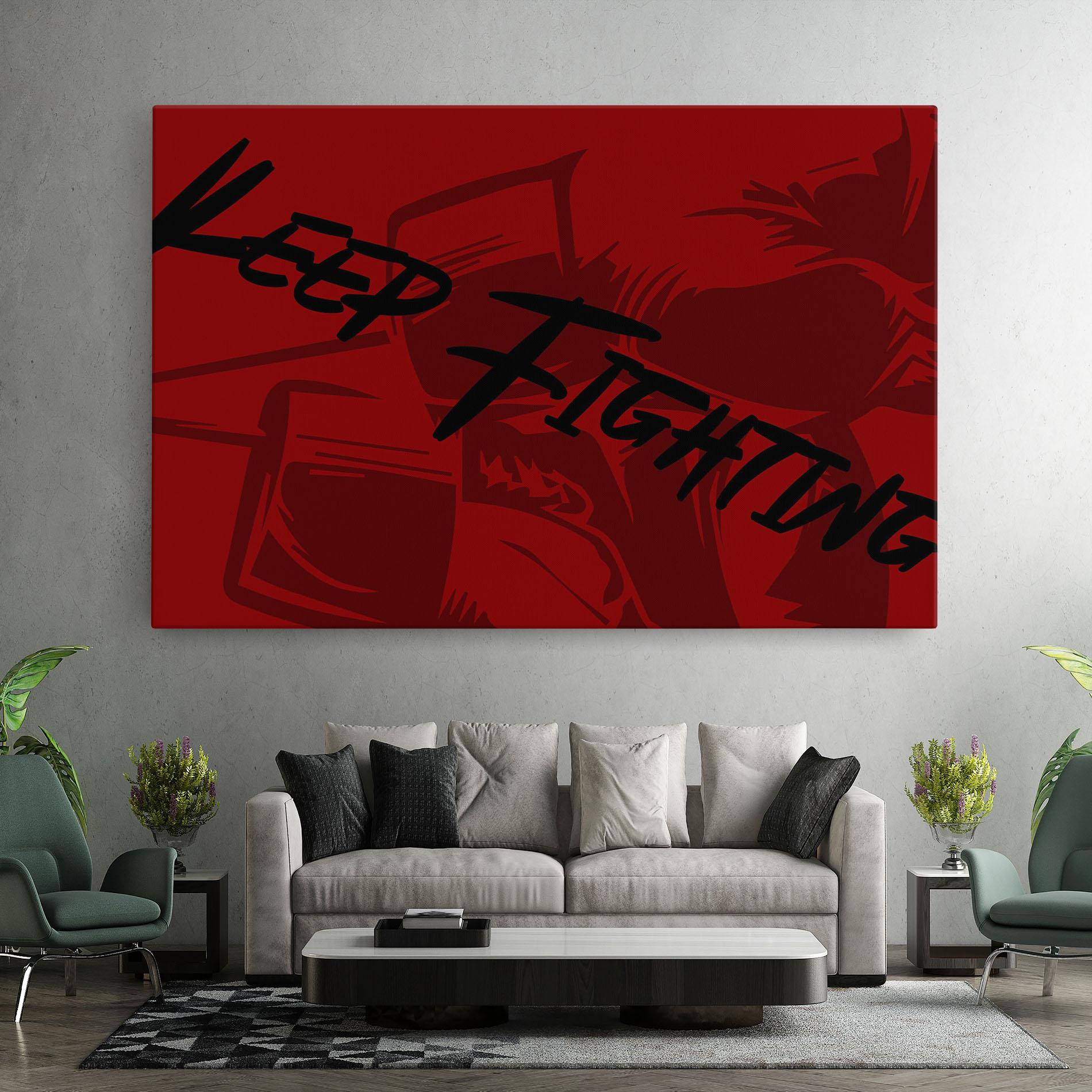 Картина на платно Keep Fighting mockup 7