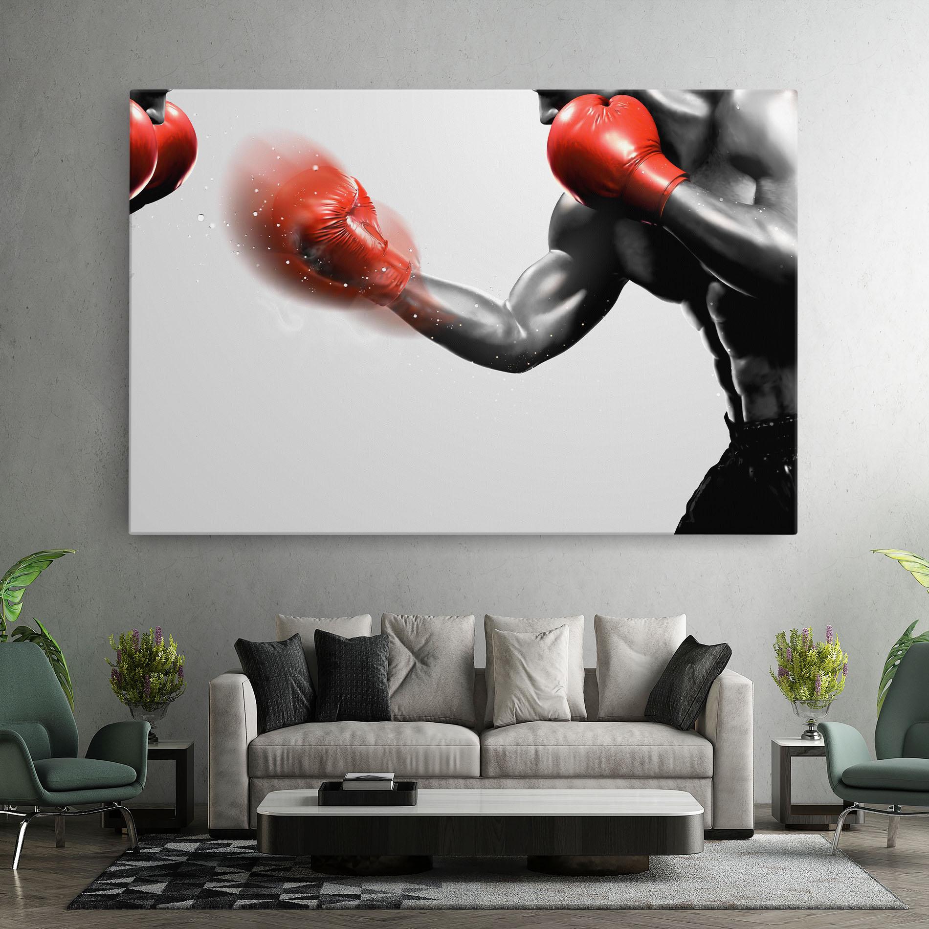 Картина на платно Red Smoke Box mockup 7