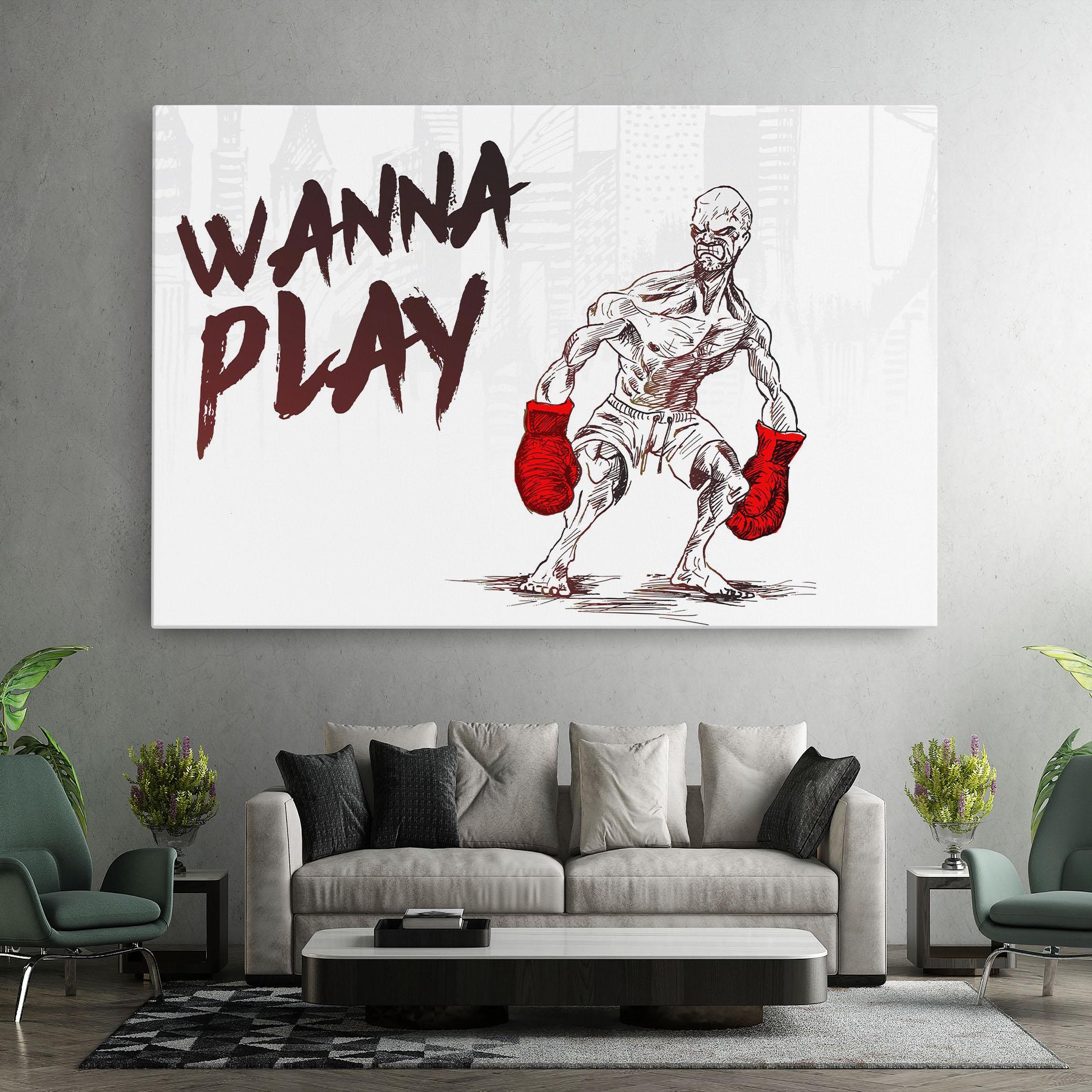 Картина на платно Wanna Play Box mockup 7