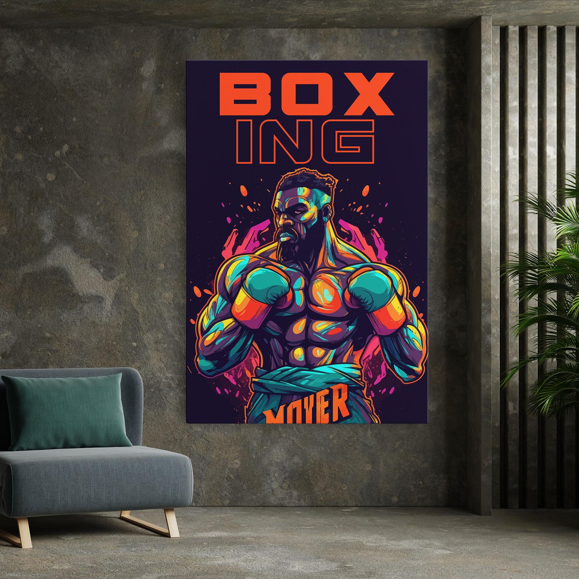 Картина на платно Box Ing mockup 7