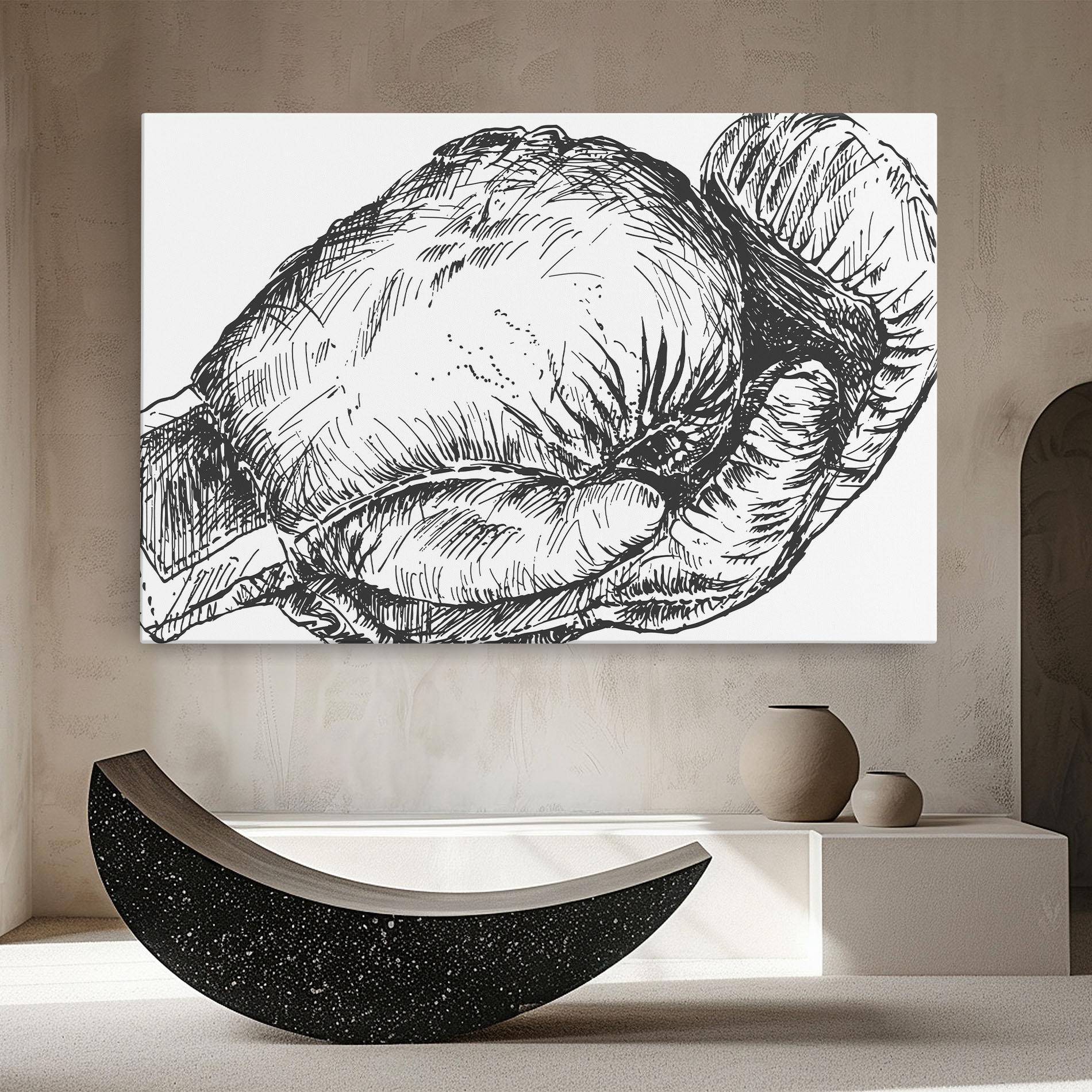 Картина на платно Grey Line Glove mockup 8