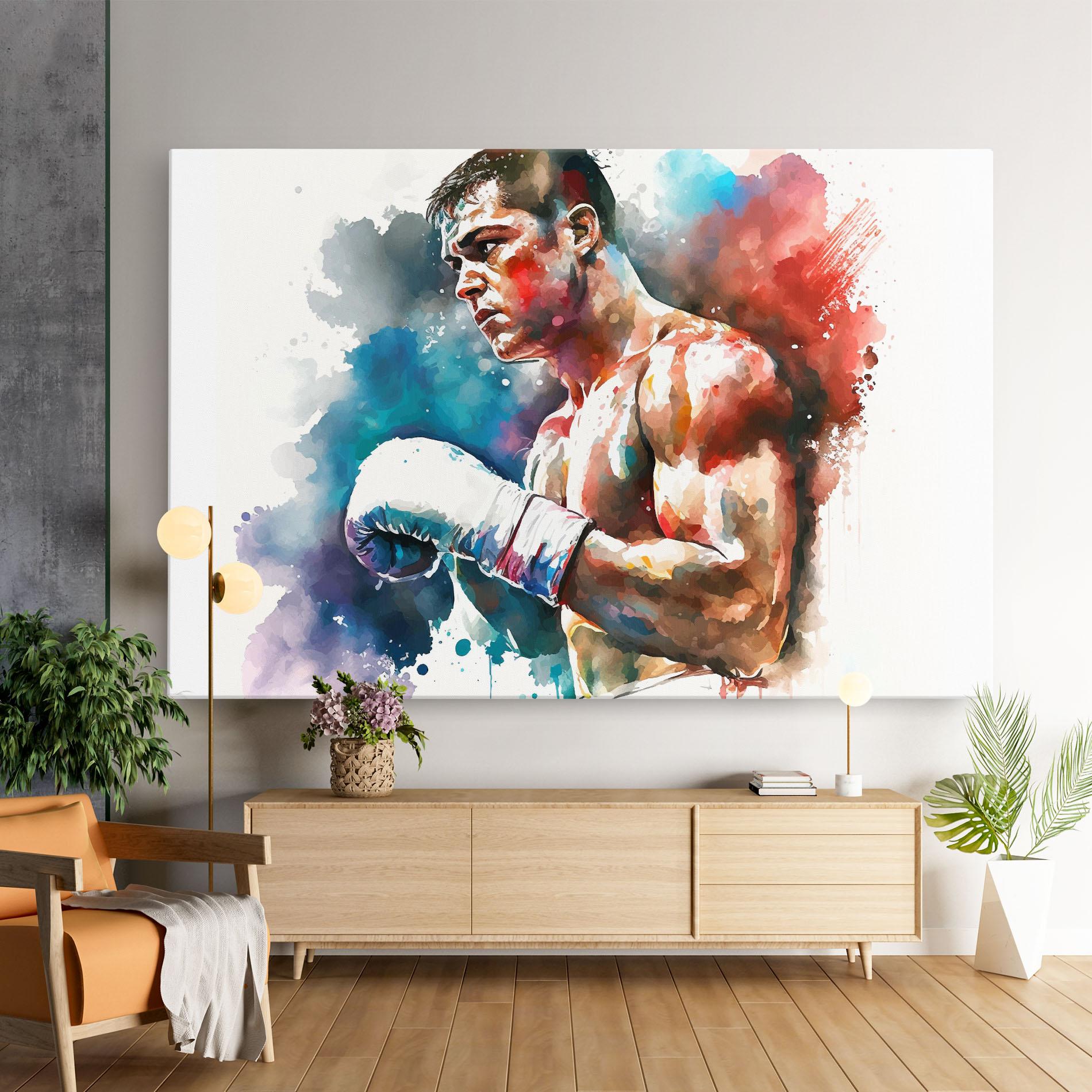 Картина на платно Boxing Red Blue mockup 9