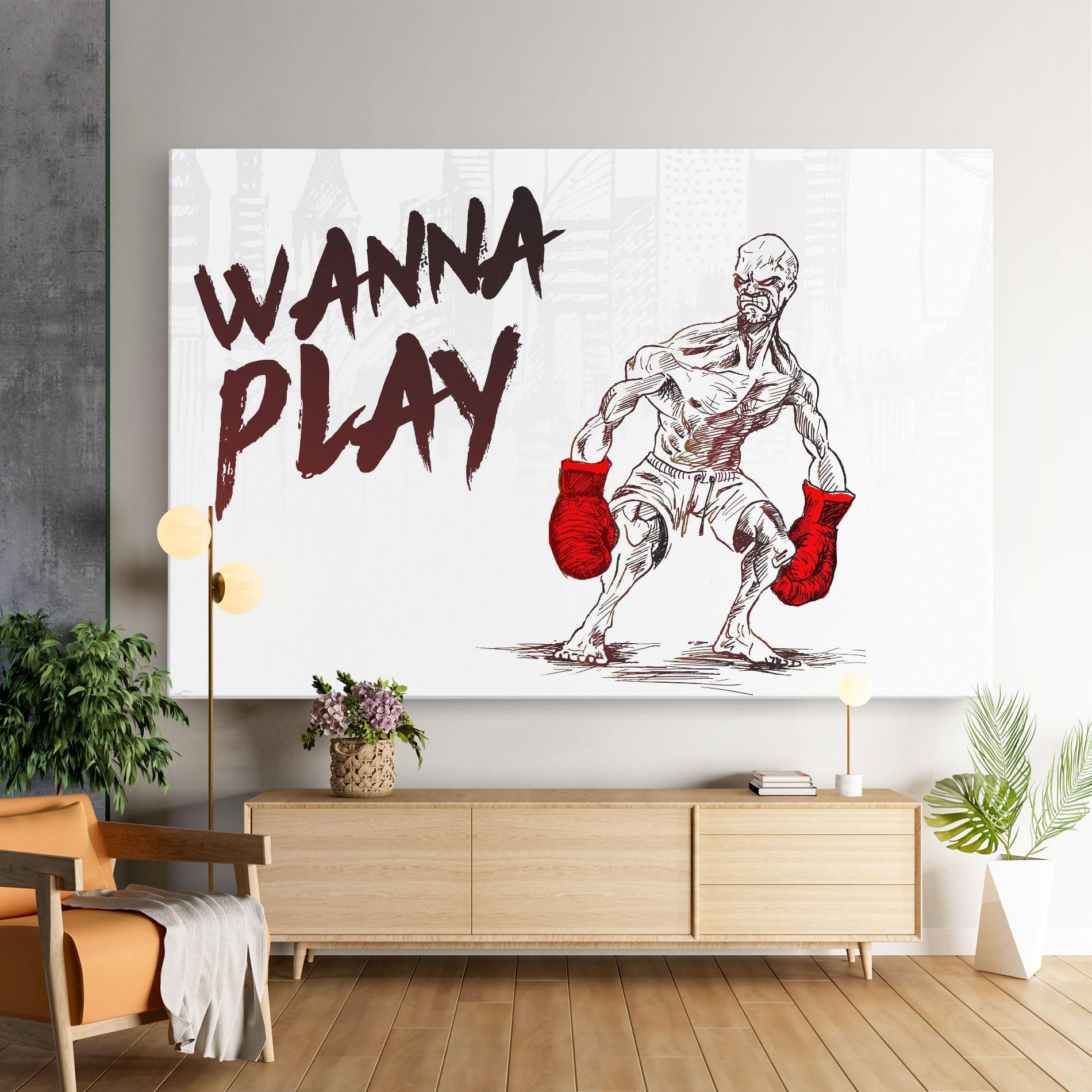 Картина на платно Wanna Play Box mockup 9