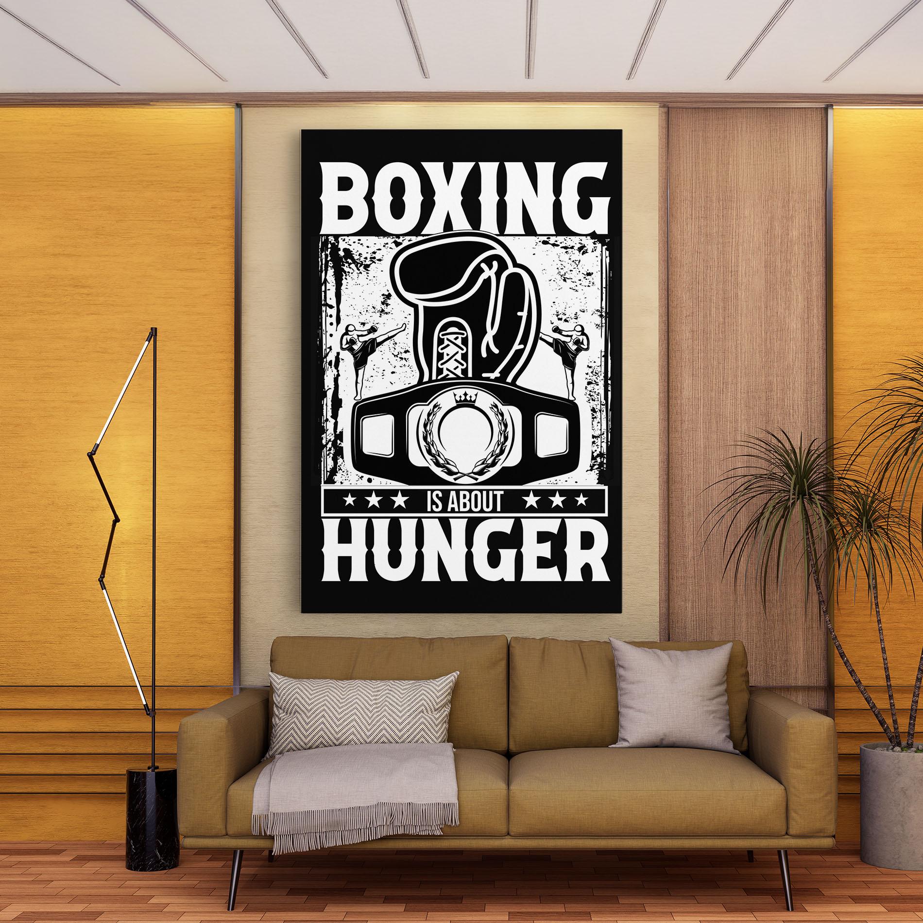 Картина на платно Boxing Hunger mockup 9