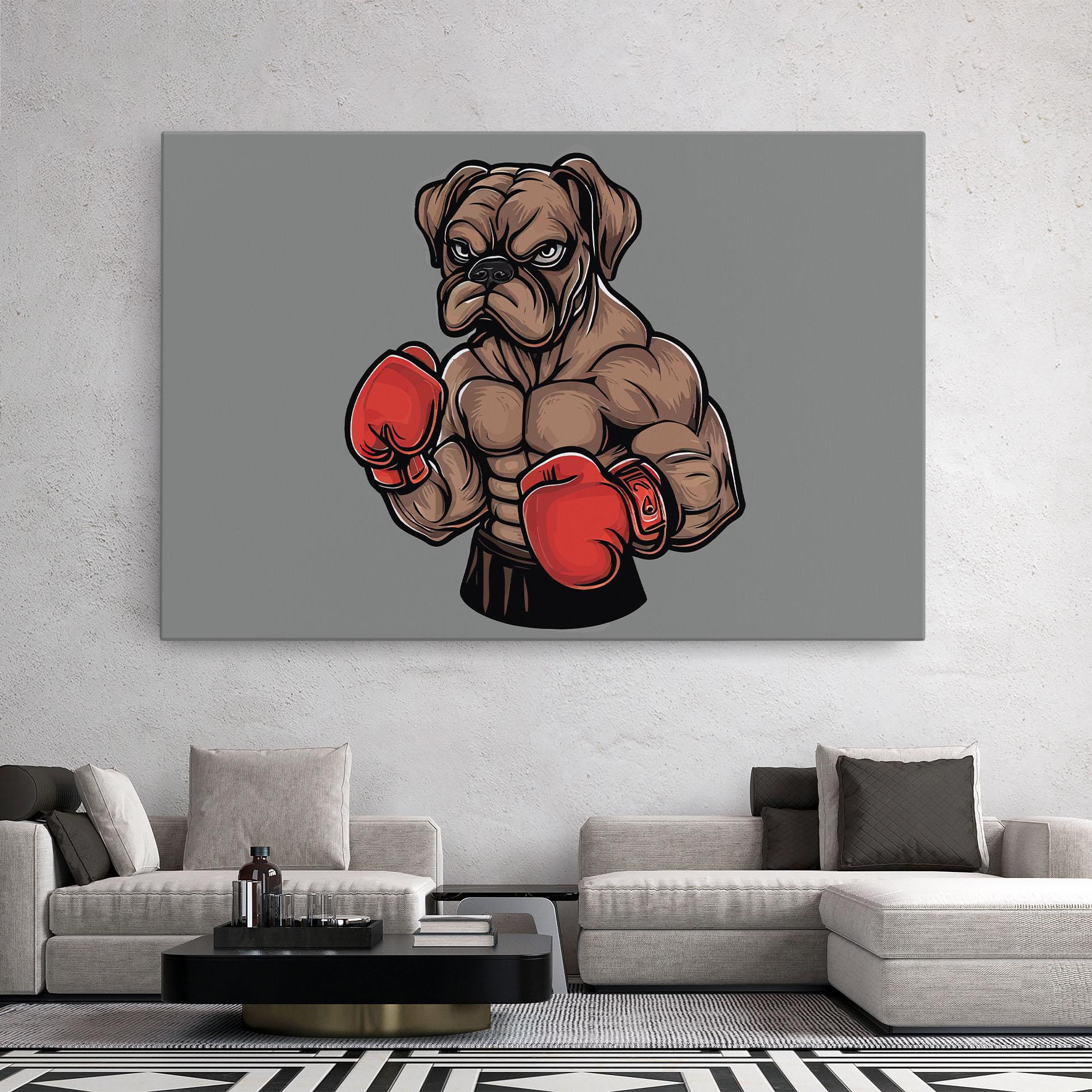 Картина на платно Boxer Dog mockup 2