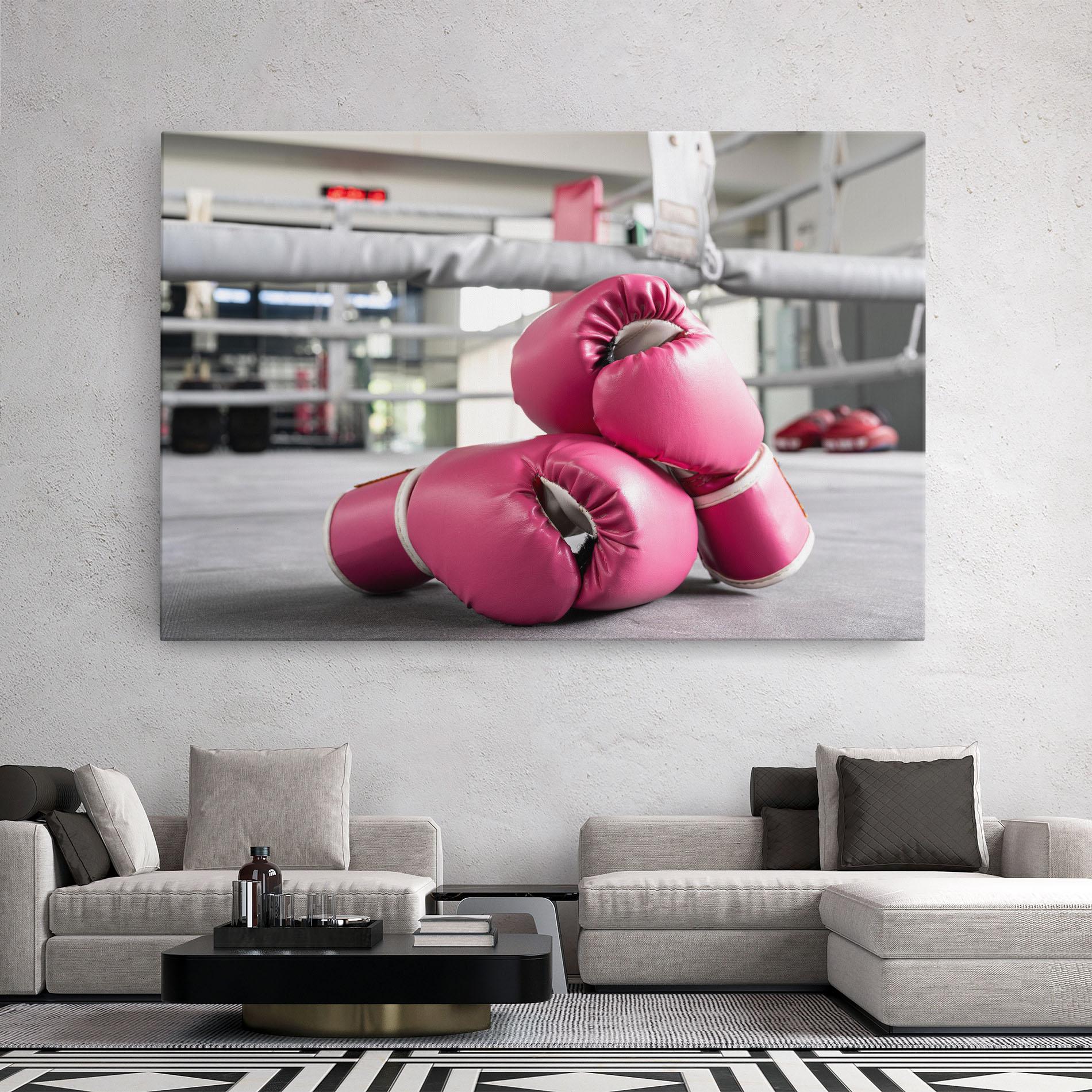 Картина на платно Pink Boxing Gloves mockup 2