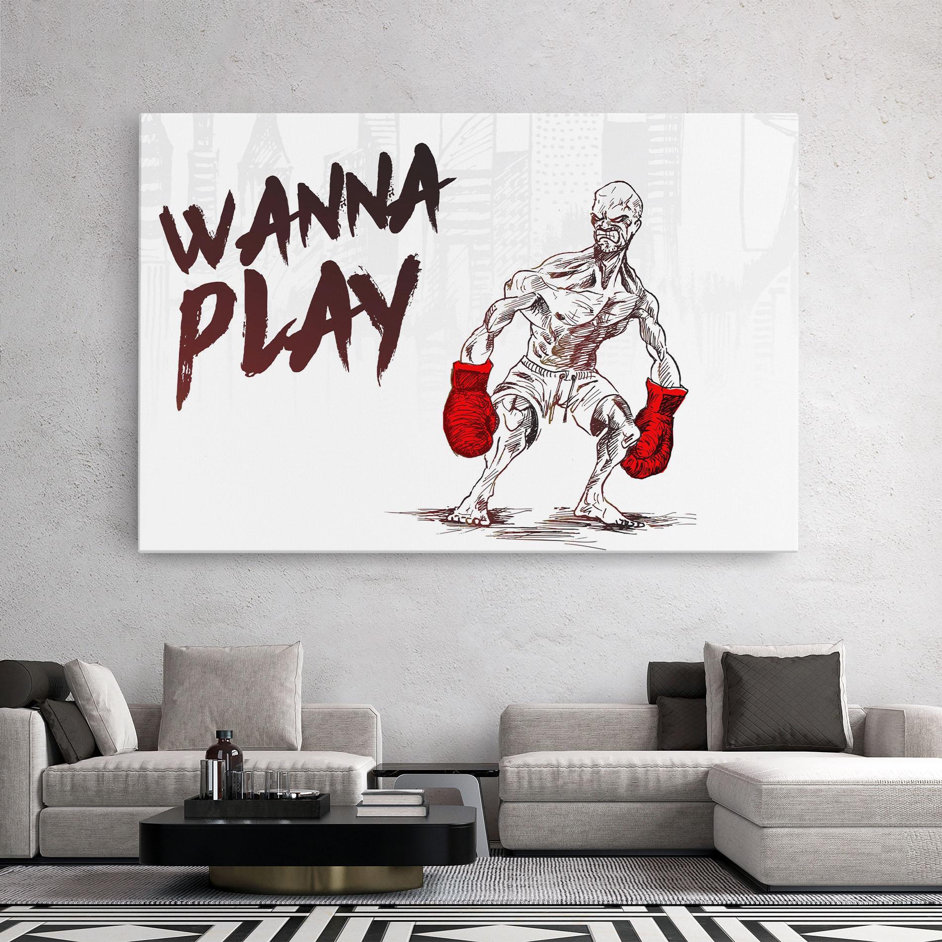 Картина на платно Wanna Play Box mockup 2