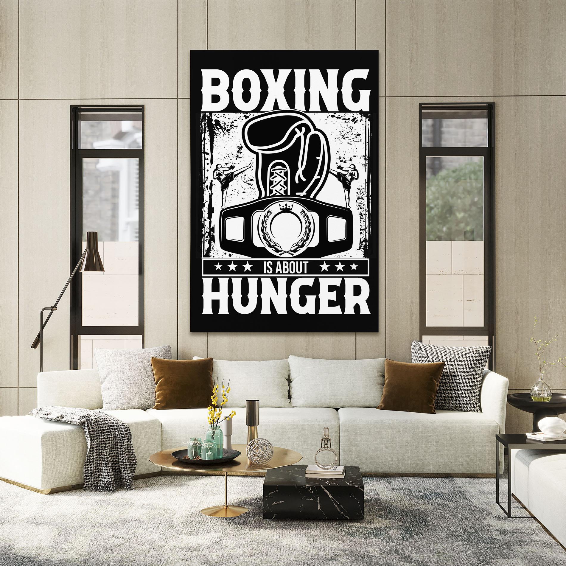 Картина на платно Boxing Hunger mockup 2