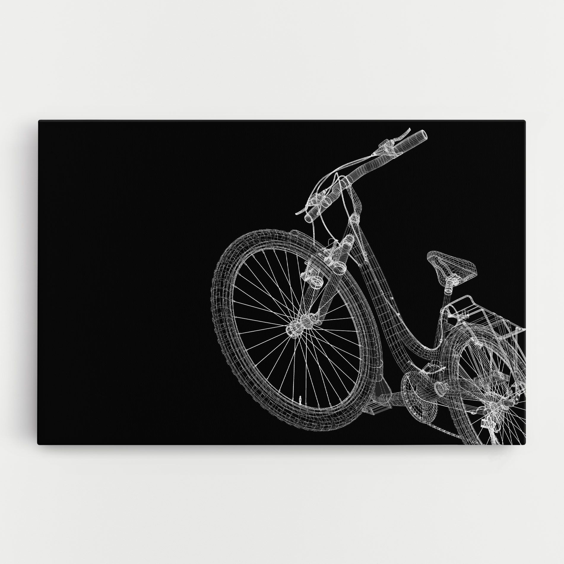 3d Bike Model On Black mockup 0