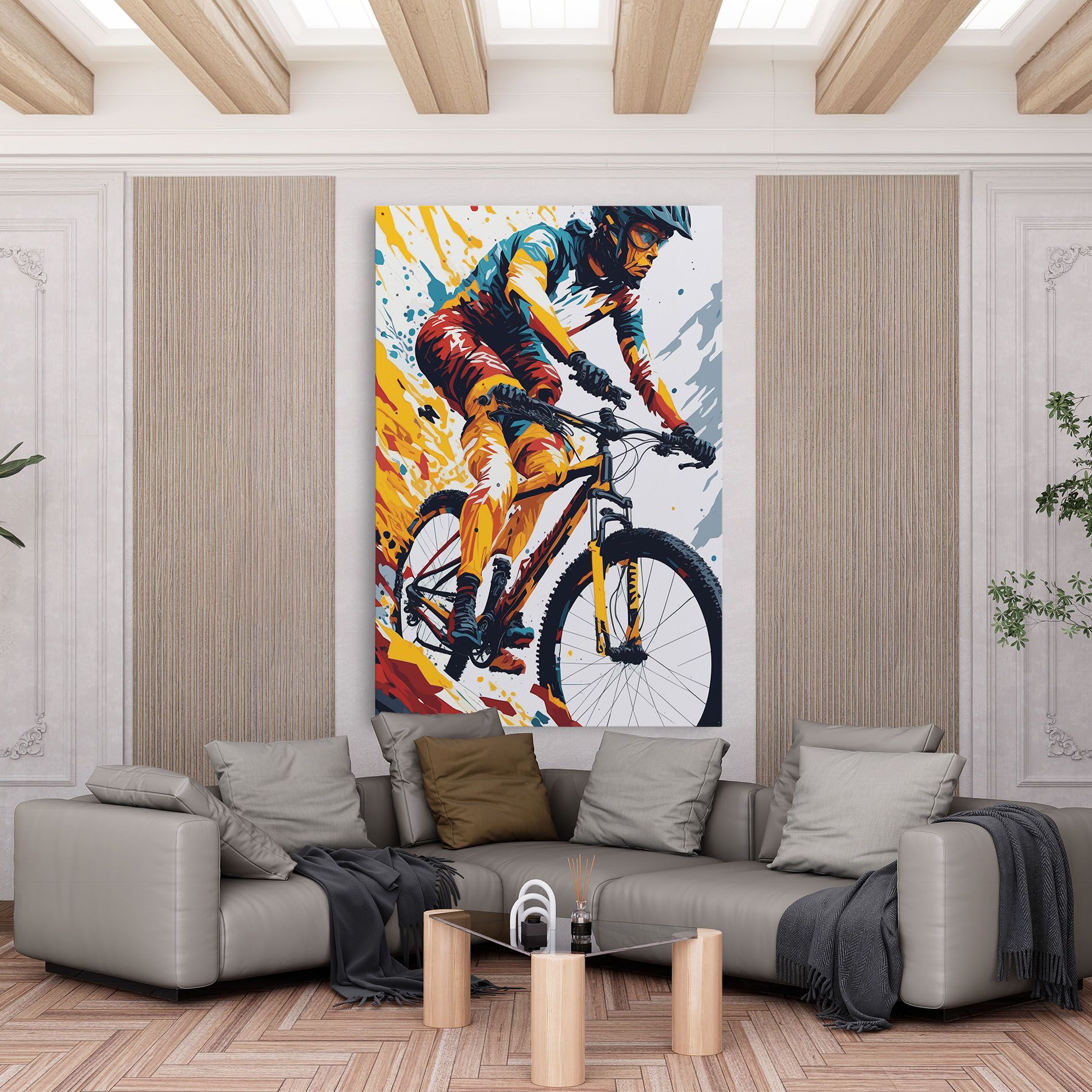 Yellow Bike Art mockup 6