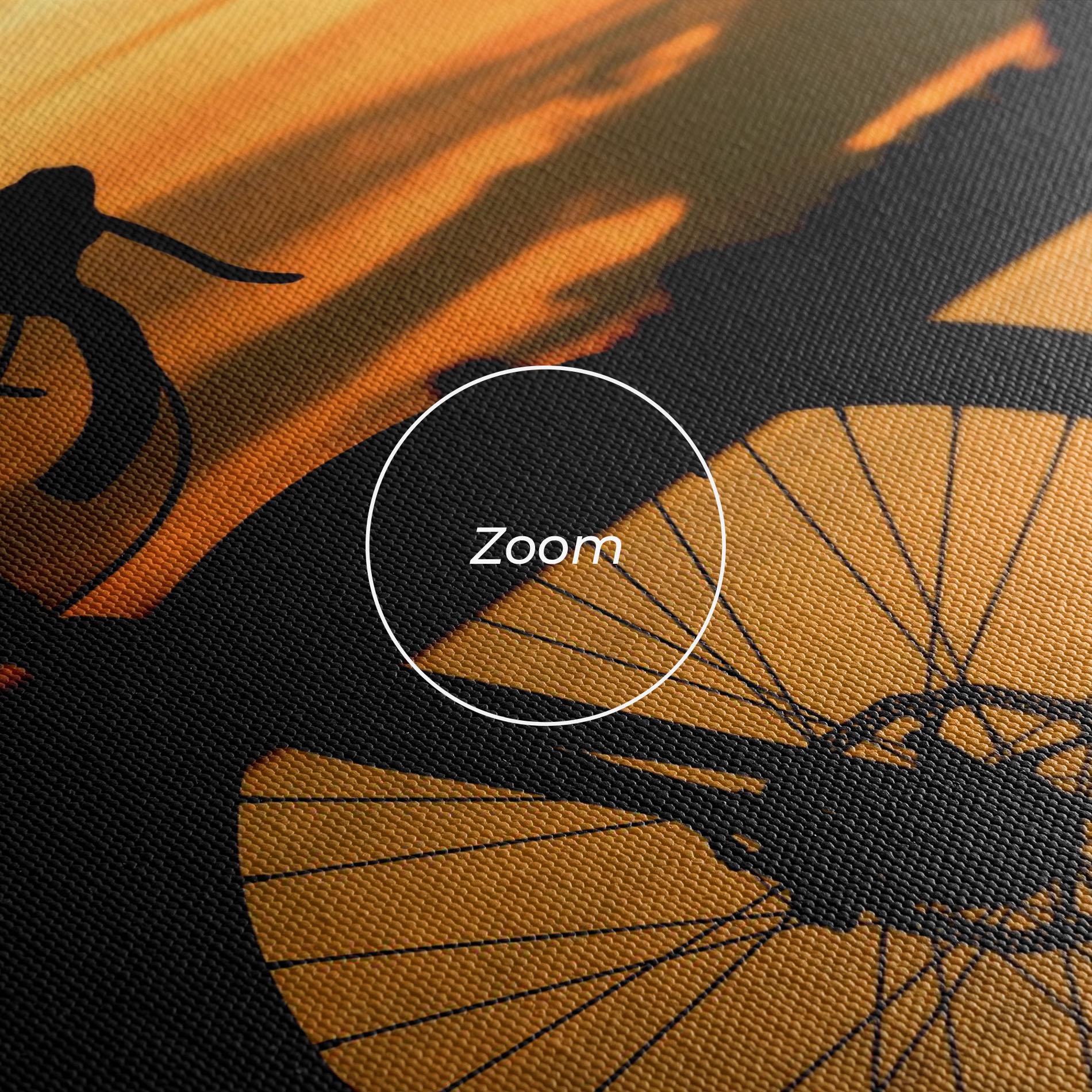 Картина на платно Bicycle Sunset Silhouette mockup 3