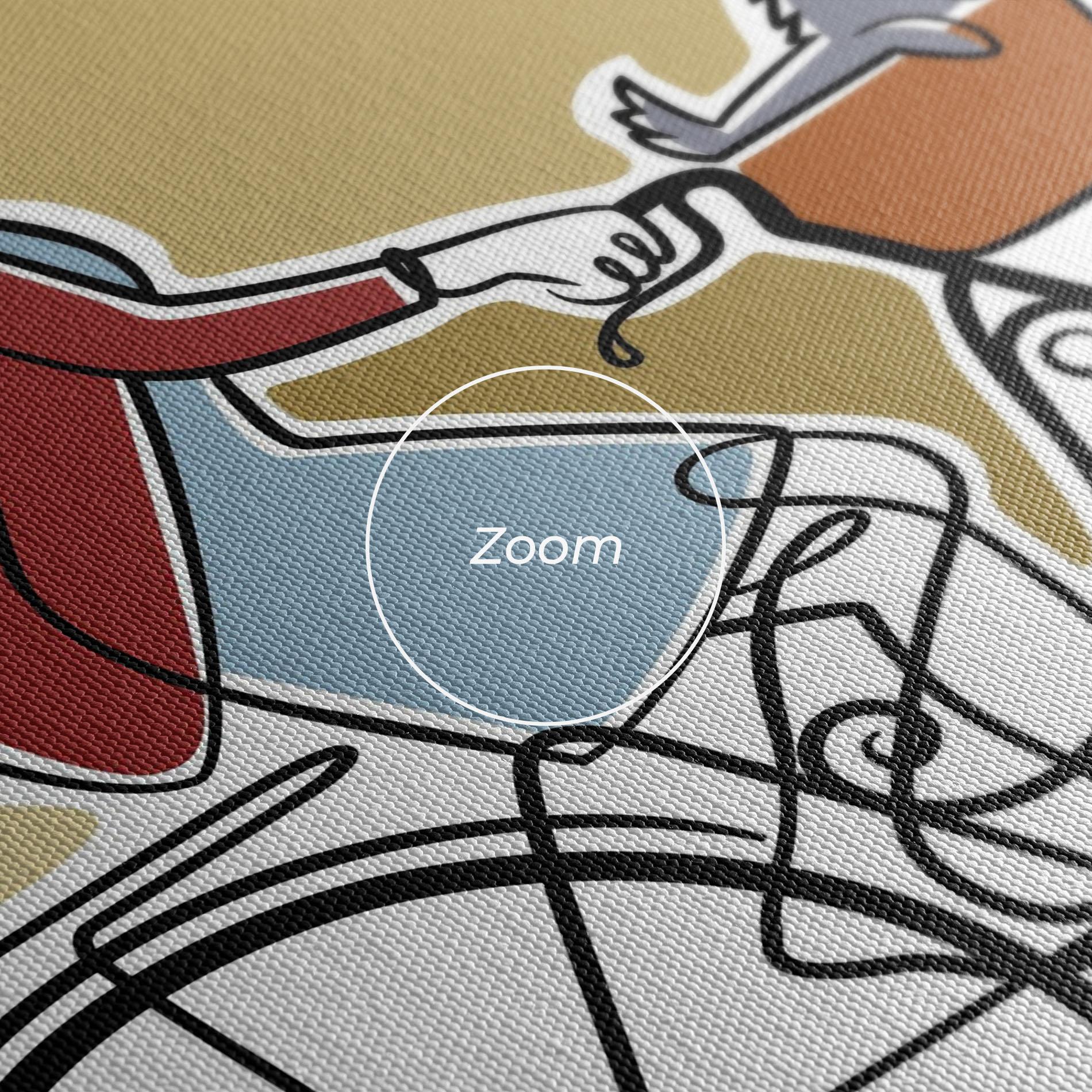 Картина на платно Dog On Bike mockup 3