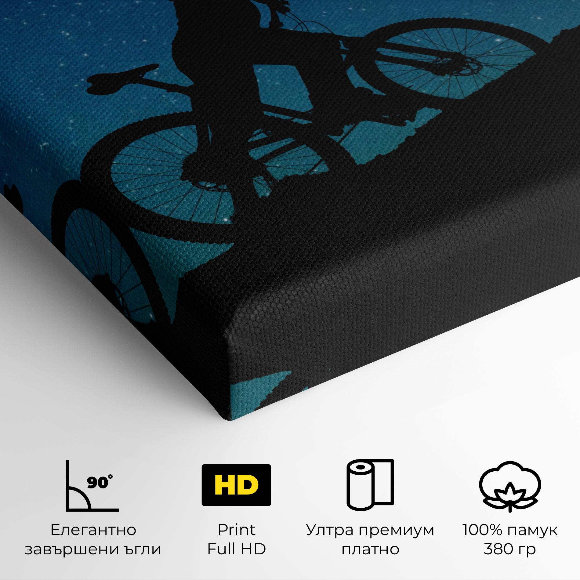 Картина на платно Bike Blast mockup 4