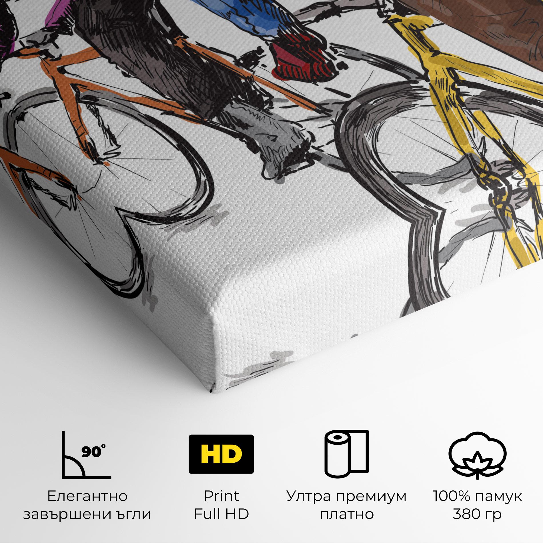 Картина на платно Bike Trip mockup 4