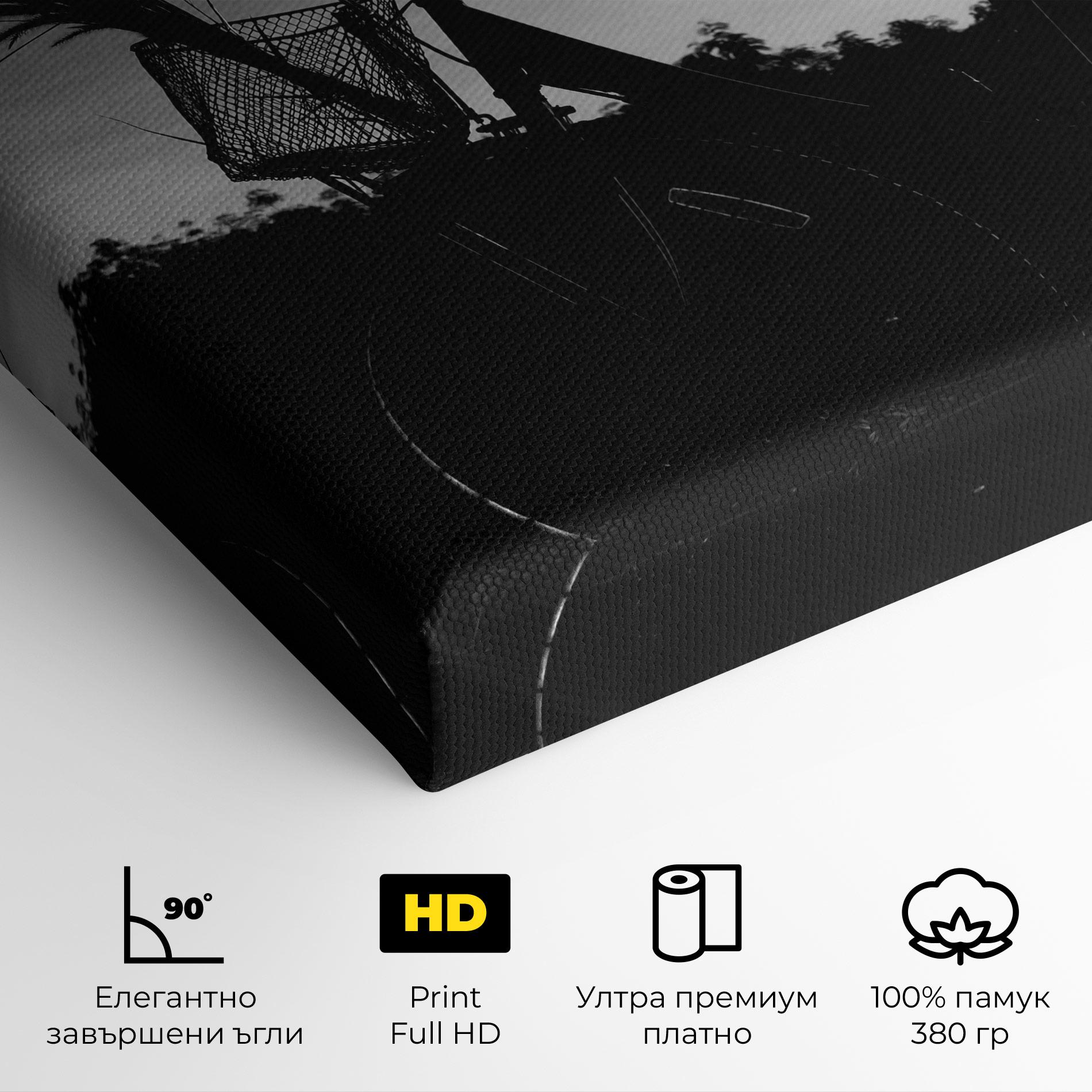 Картина на платно Black Bike Shilouette mockup 4