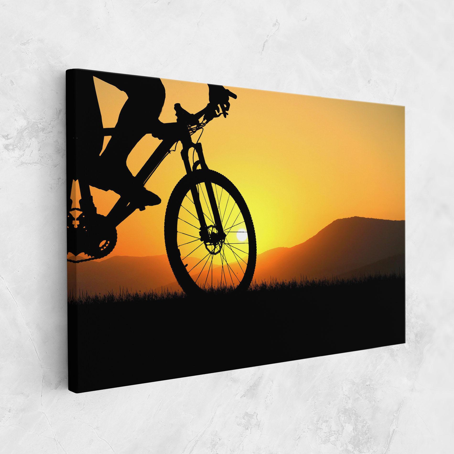 Картина на платно Mtb Silhouette View mockup 1
