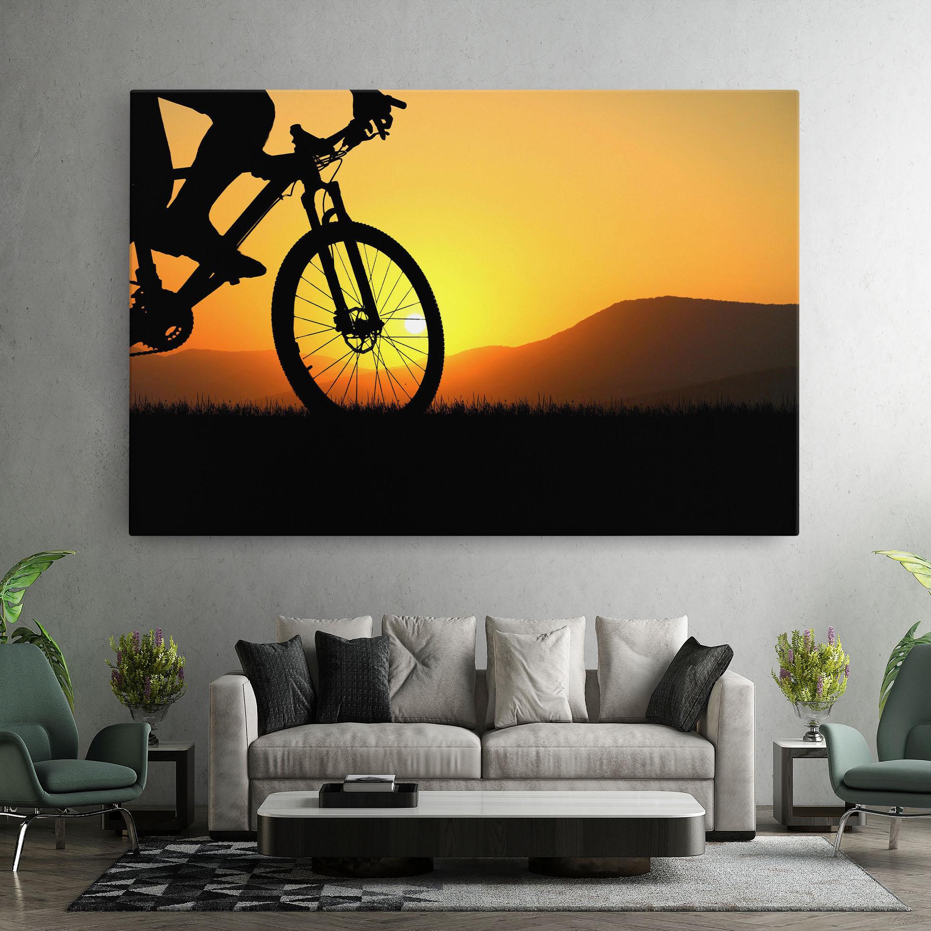 Картина на платно Mtb Silhouette View mockup 7