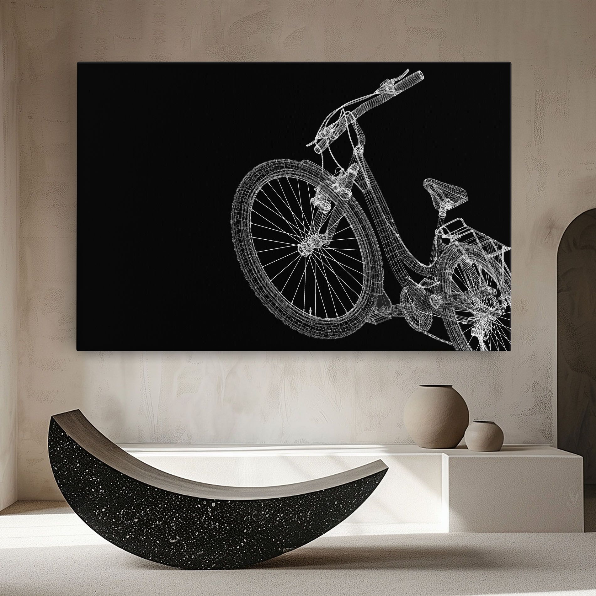 3d Bike Model On Black mockup 8