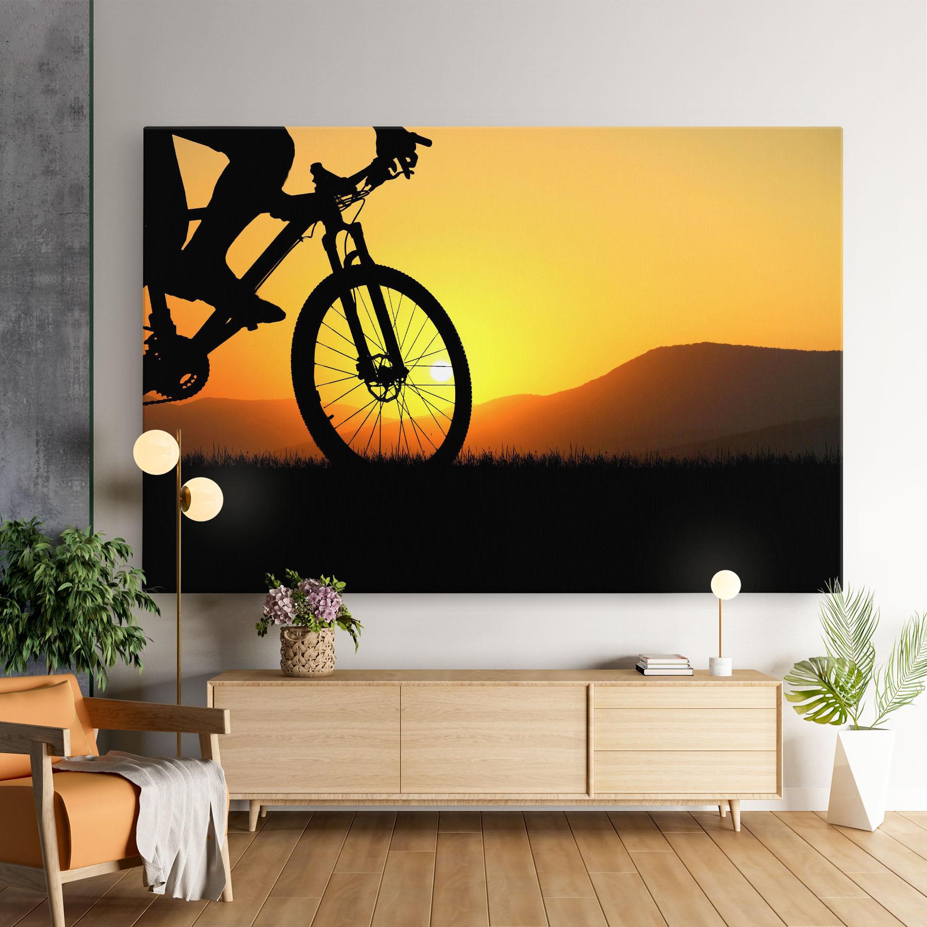 Картина на платно Mtb Silhouette View mockup 9