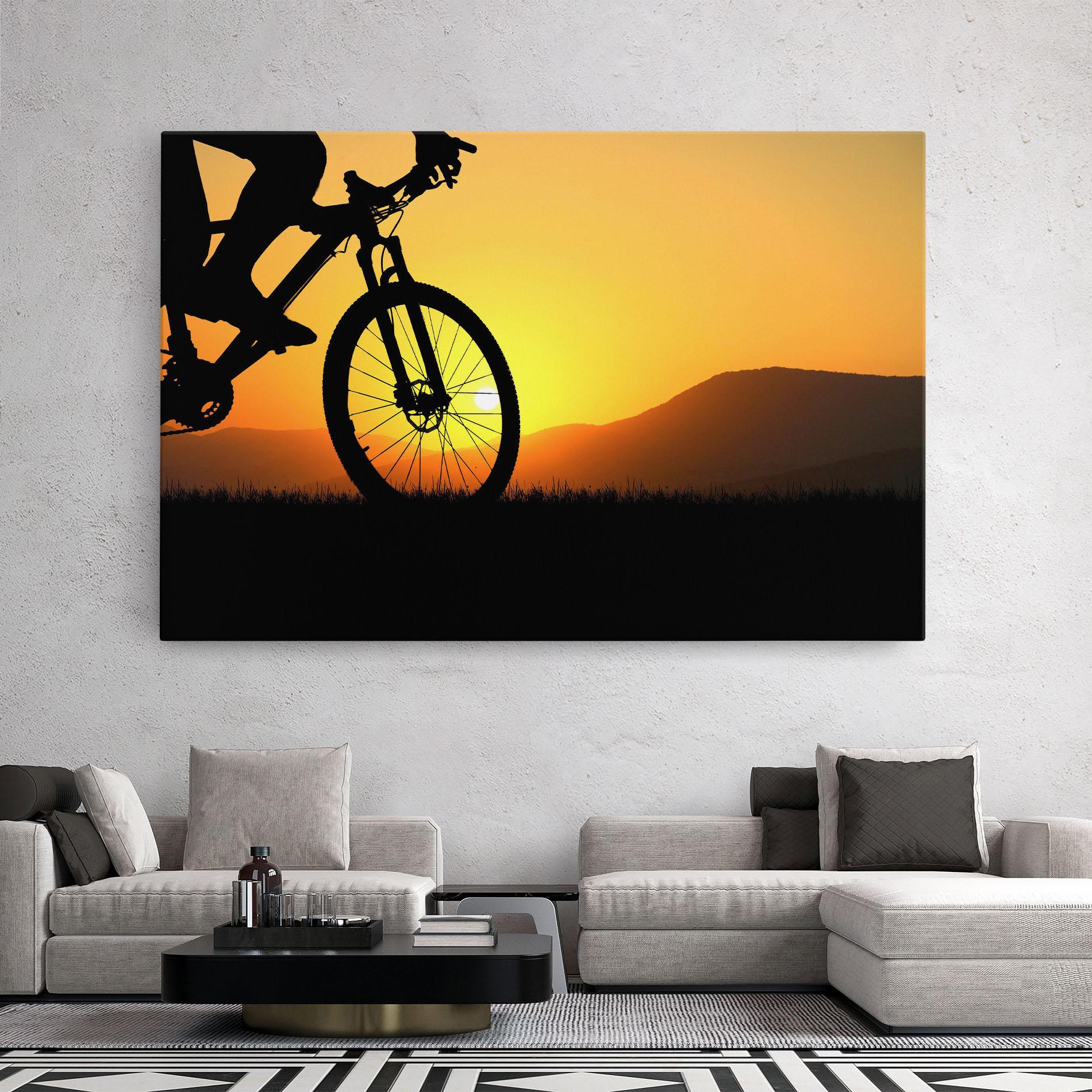 Картина на платно Mtb Silhouette View mockup 2
