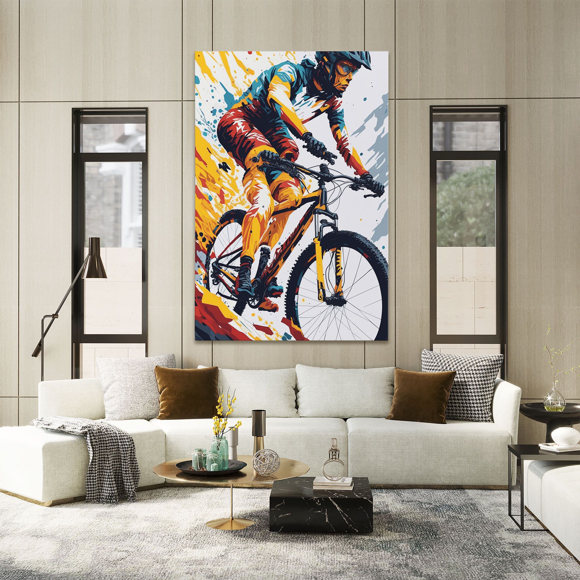 Yellow Bike Art mockup 2