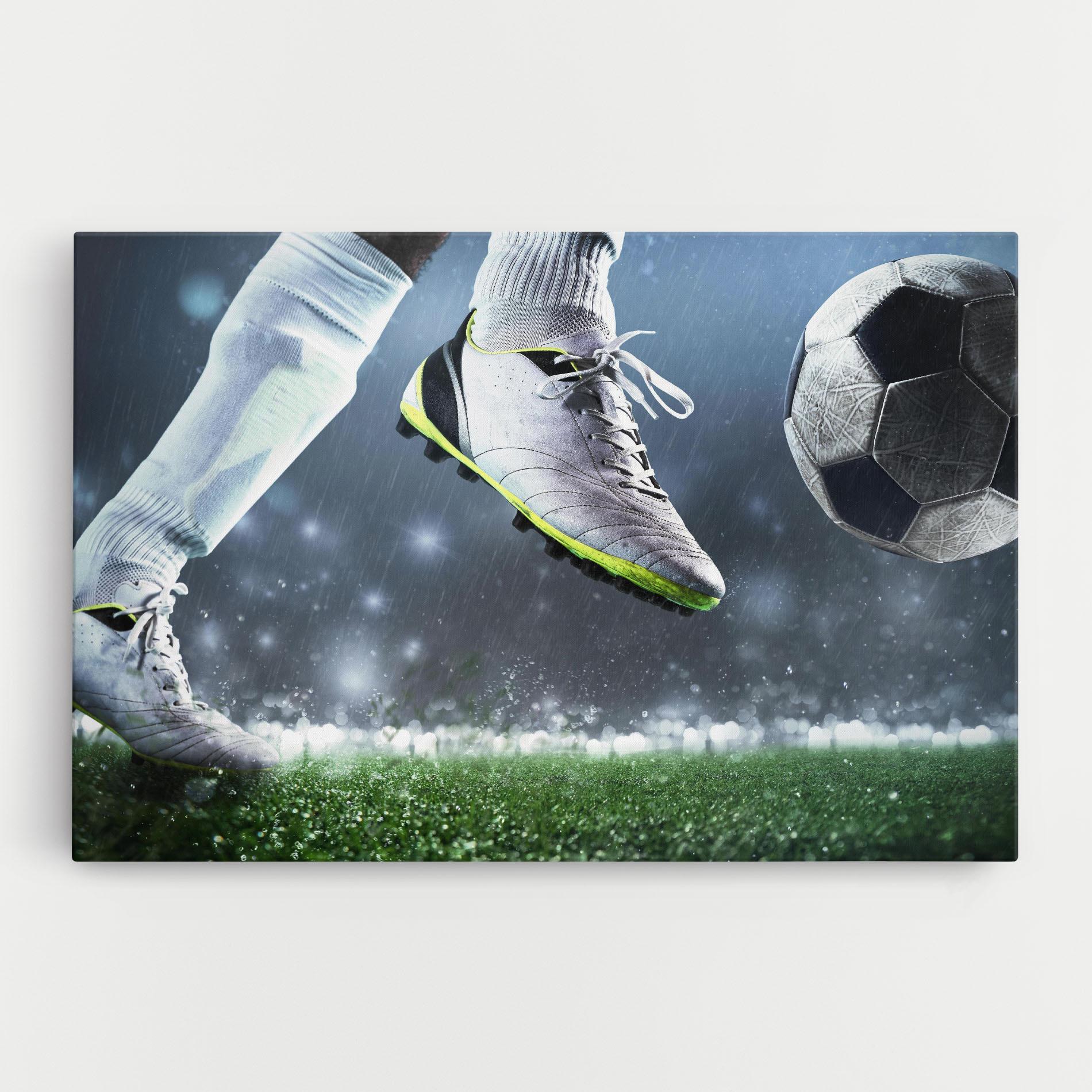 Картина на платно Close Up Football Scene mockup 0