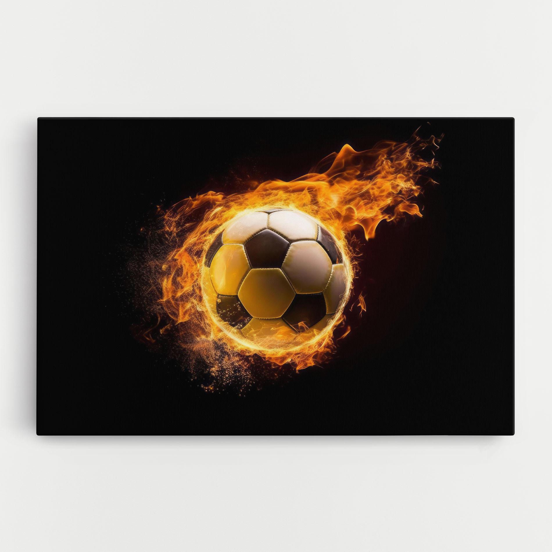 Картина на платно Fire Football mockup 0