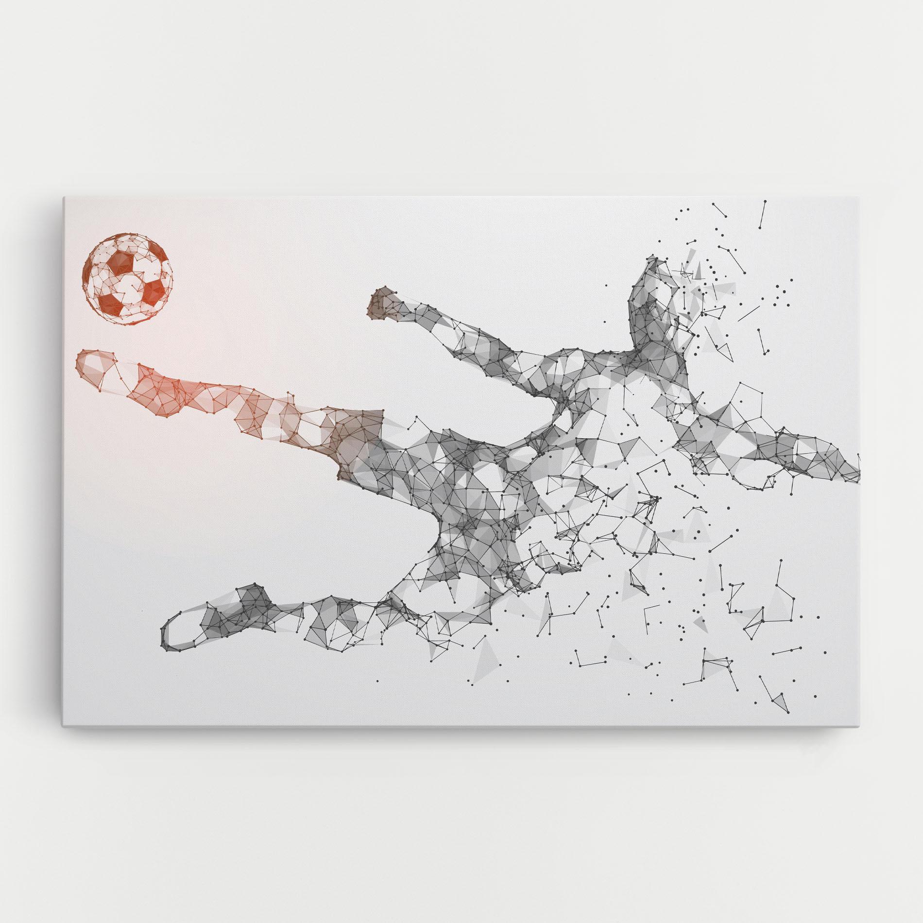 Картина на платно Football Orange Ball mockup 0