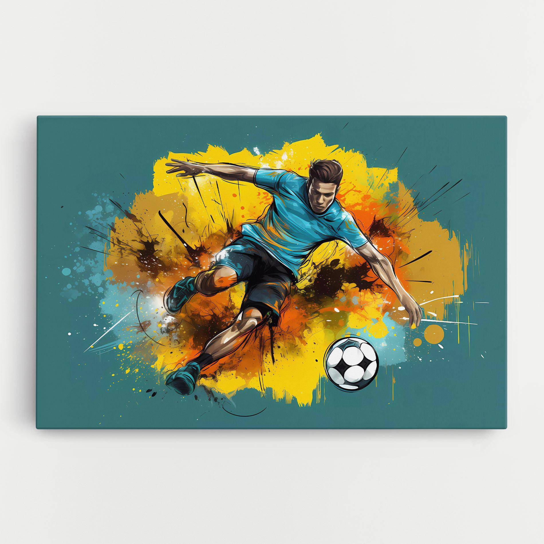 Картина на платно Football Player Painting mockup 0