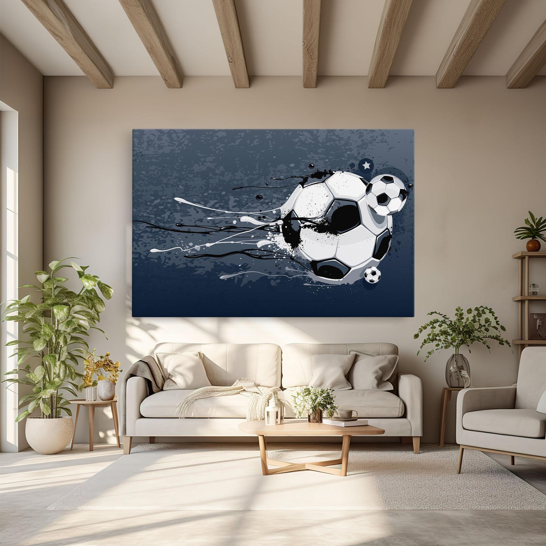 Картина на платно Blue Football mockup 6