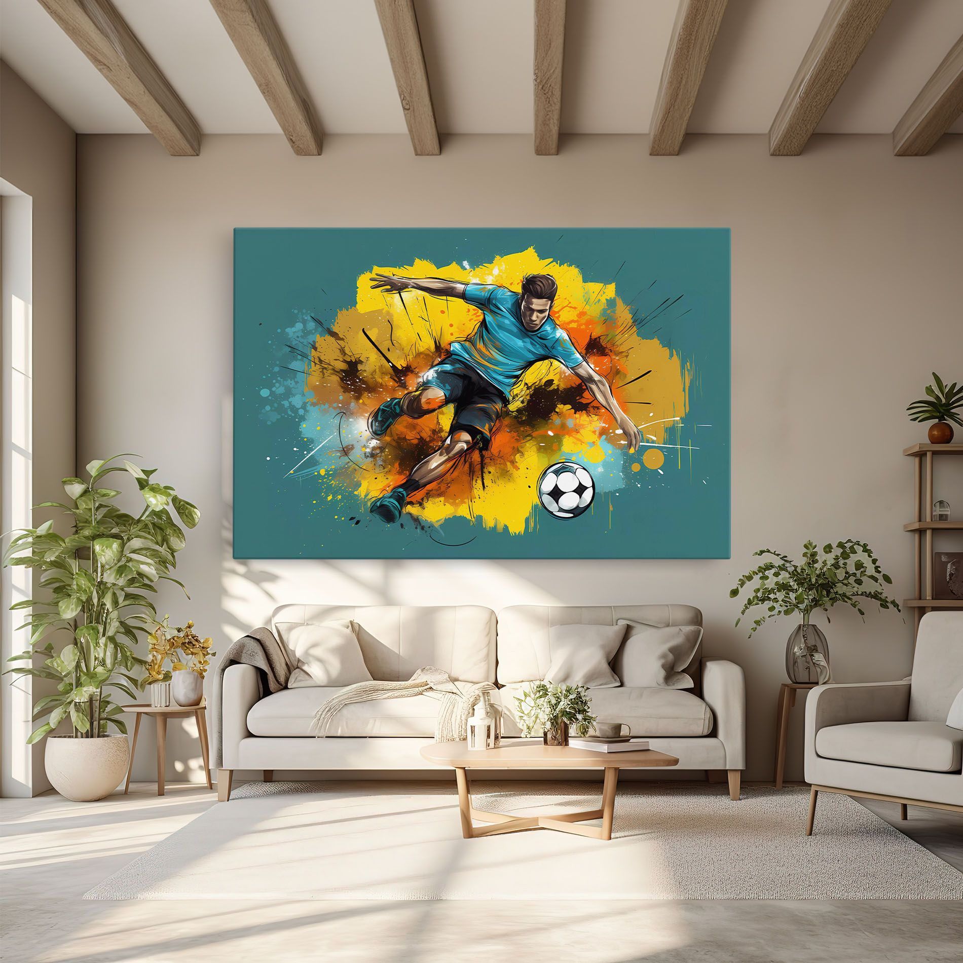Football Player Painting mockup 6