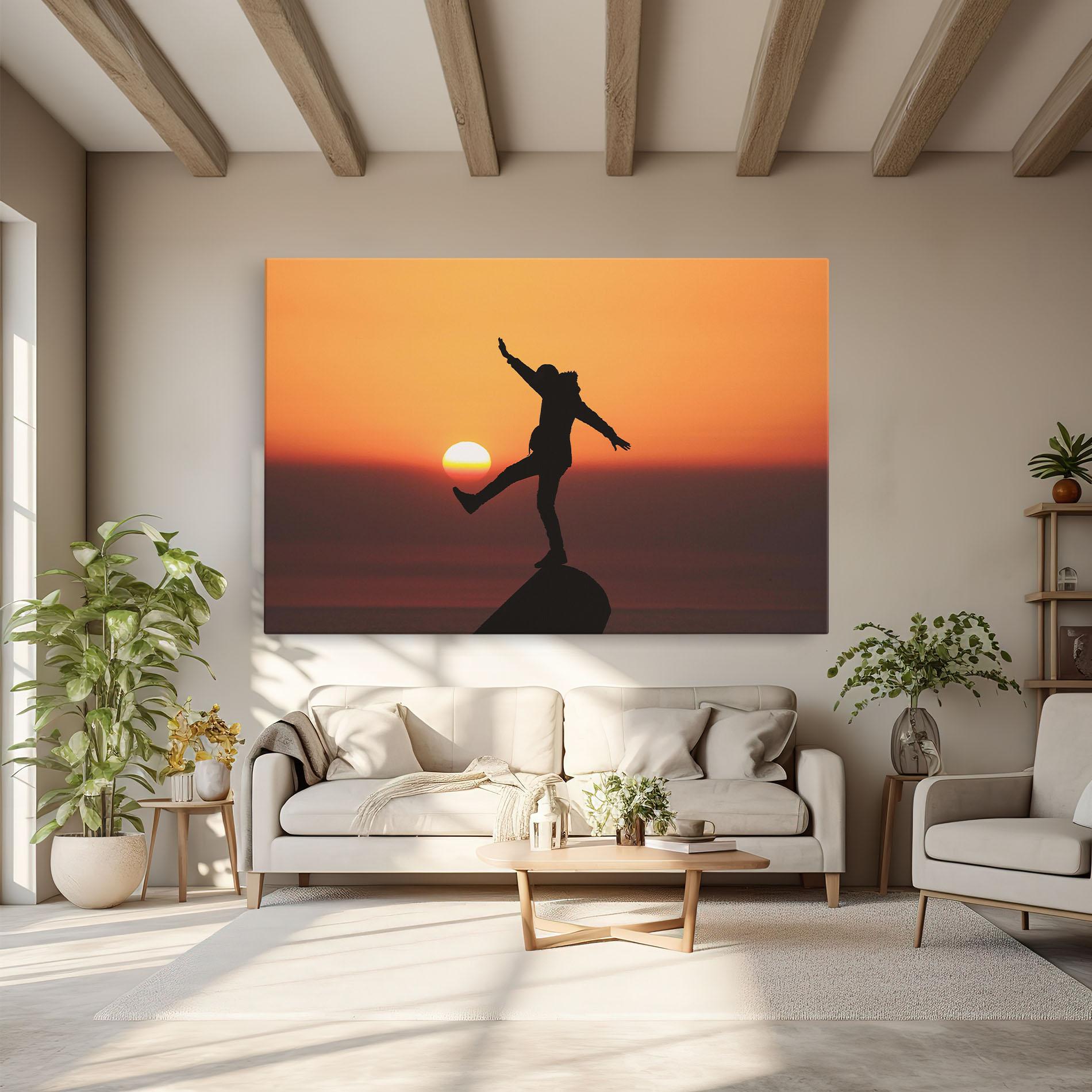 Картина на платно Football With The Sun mockup 6