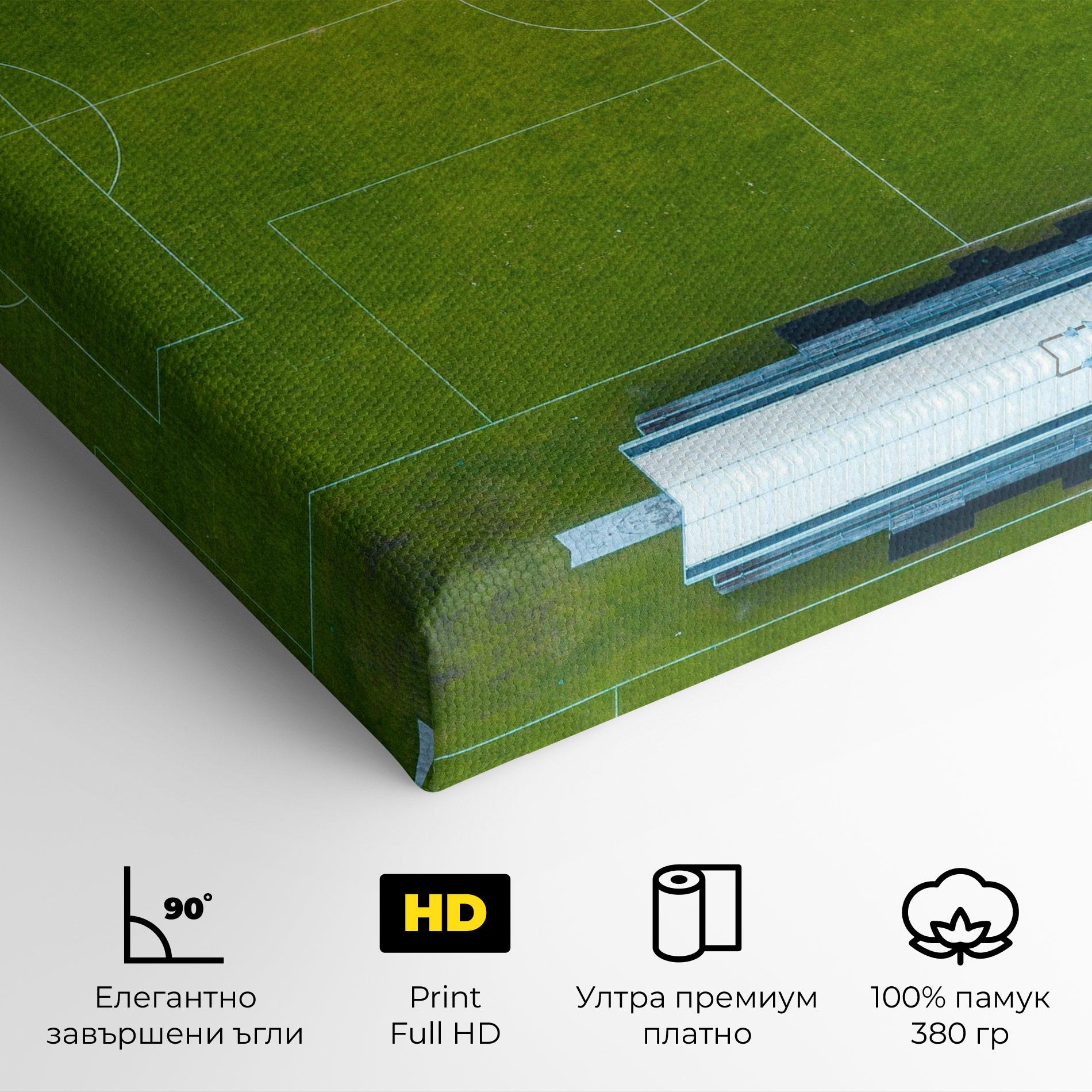 Картина на платно Green Football Field mockup 4