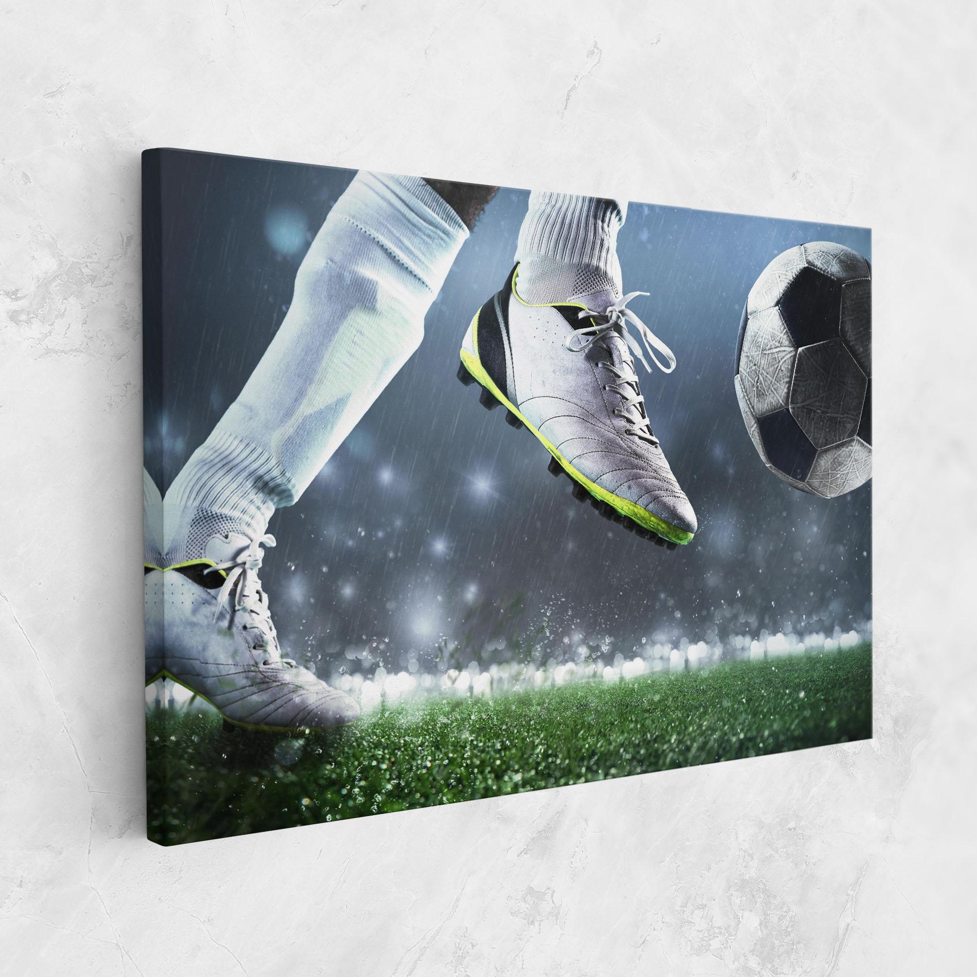 Картина на платно Close Up Football Scene mockup 1