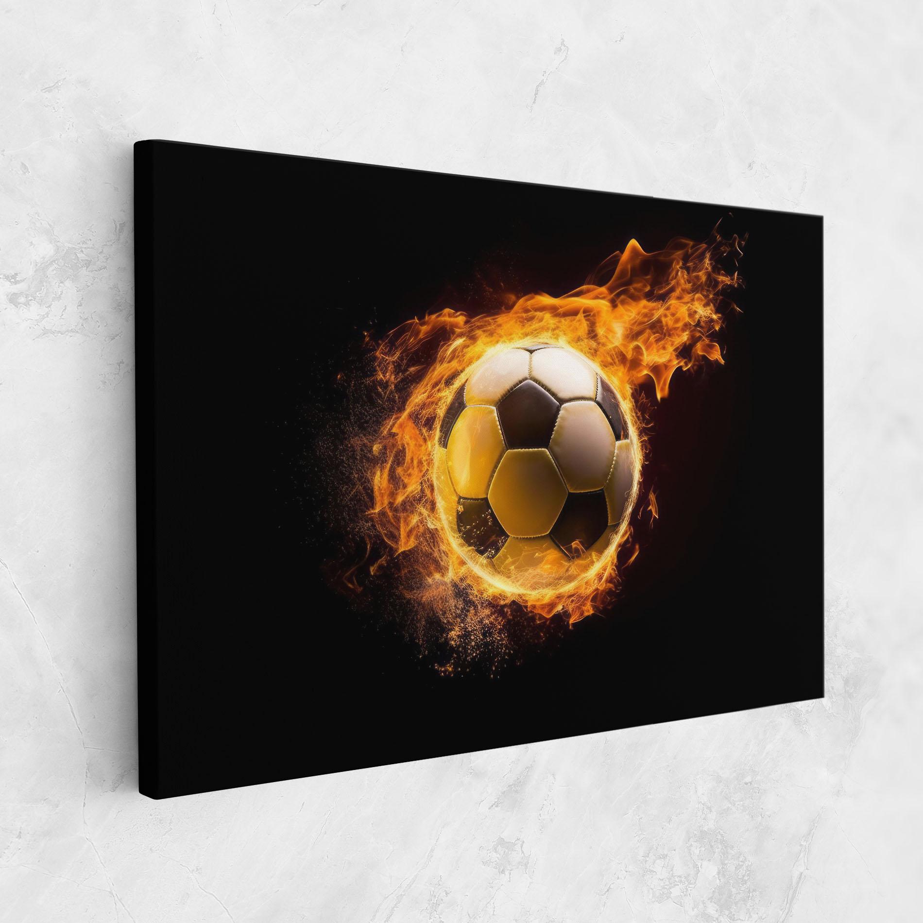 Картина на платно Fire Football mockup 1